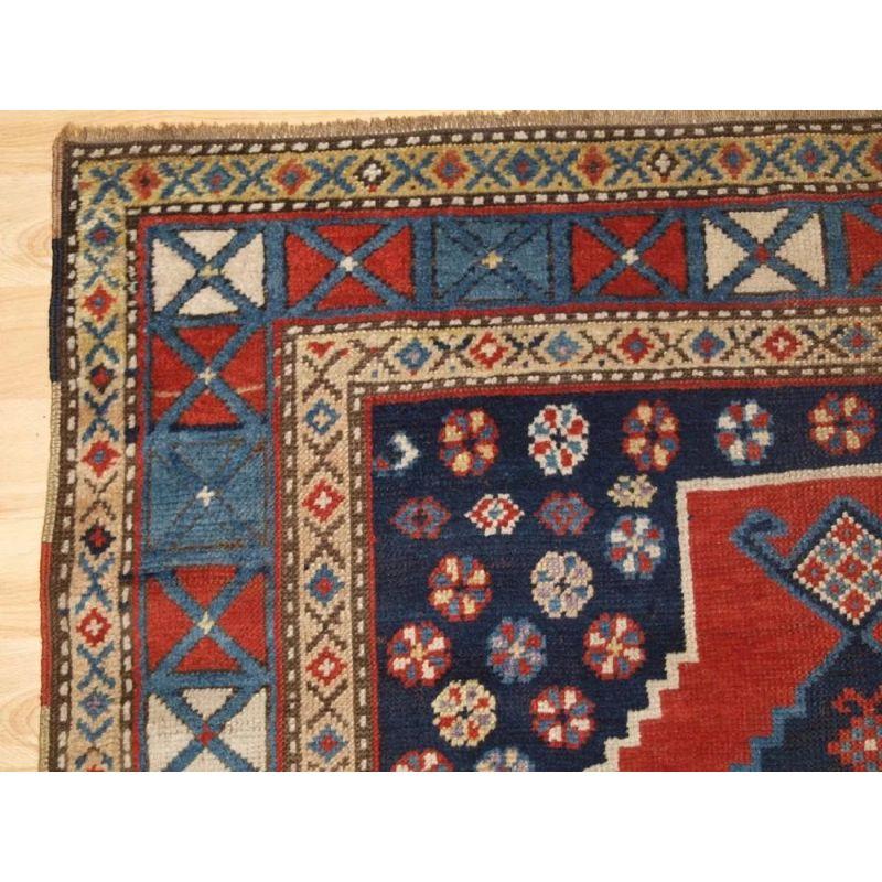 Antique Caucasian Karabagh or Armenian Kazak Rug, circa 1900 In Excellent Condition For Sale In Moreton-In-Marsh, GB