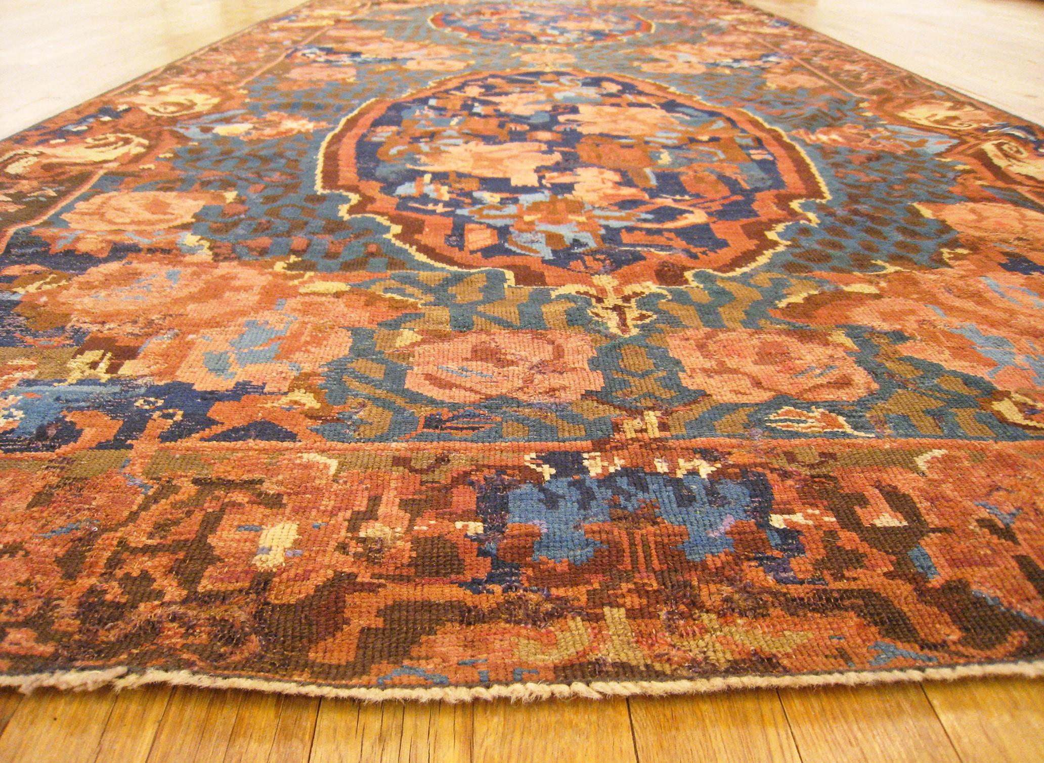 Antique Caucasian Karabagh Oriental Rug in Gallery Size with Multiple Medallions In Good Condition For Sale In New York, NY