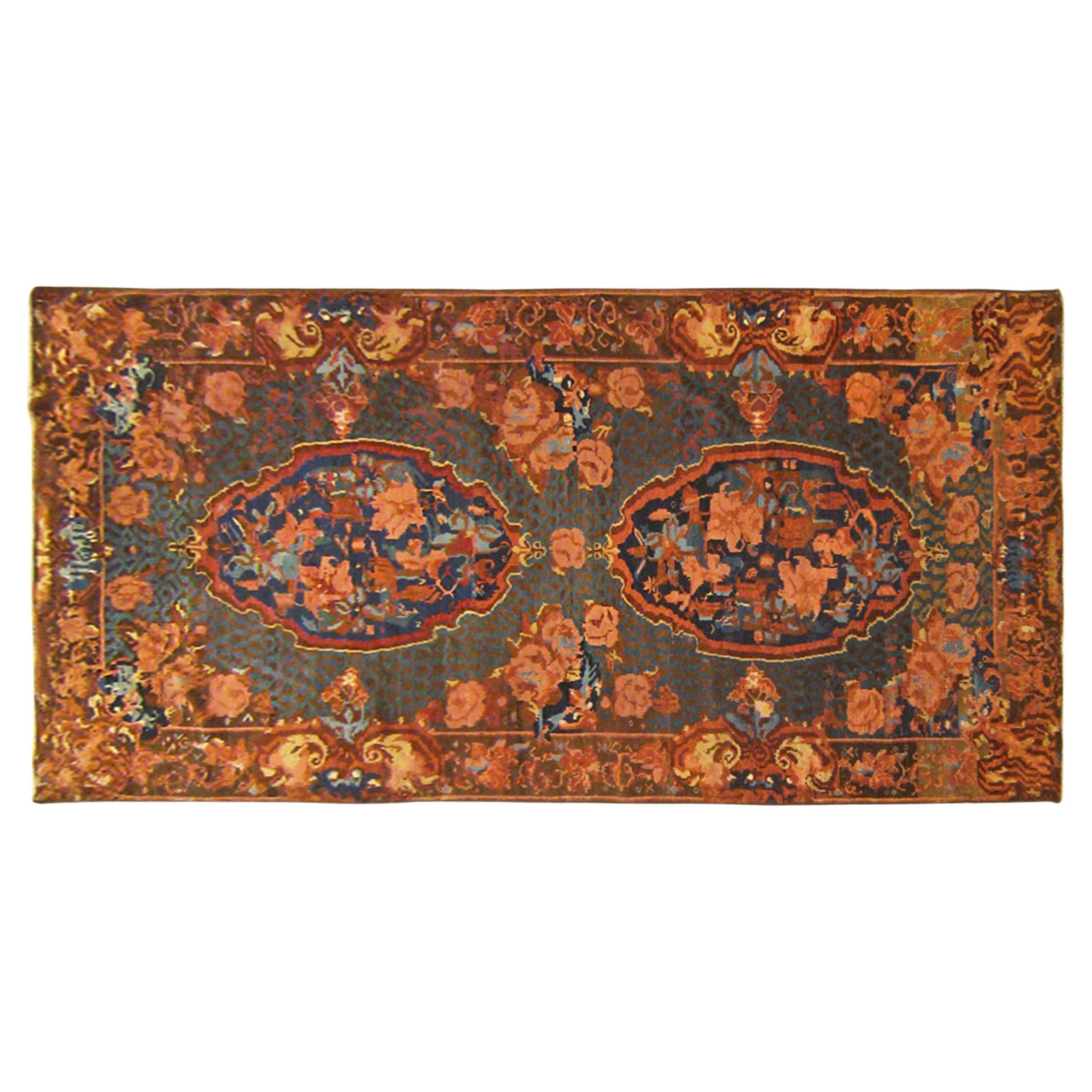 Antique Caucasian Karabagh Oriental Rug in Gallery Size with Multiple Medallions For Sale