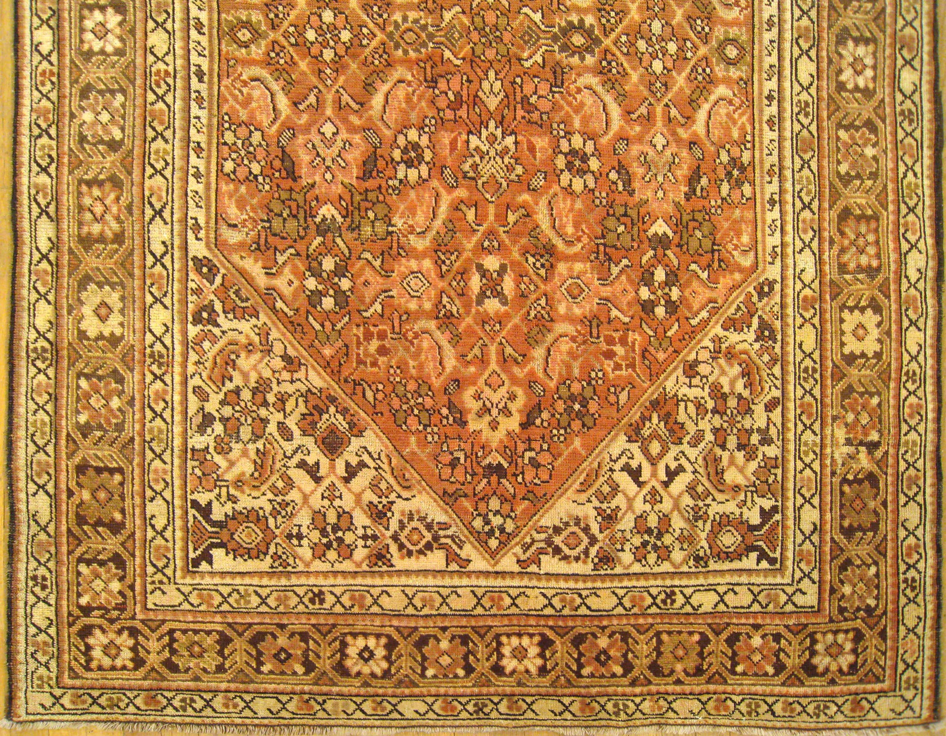Hand-Knotted Antique Caucasian Karabagh Oriental Rug in Room Size with Herati Design For Sale