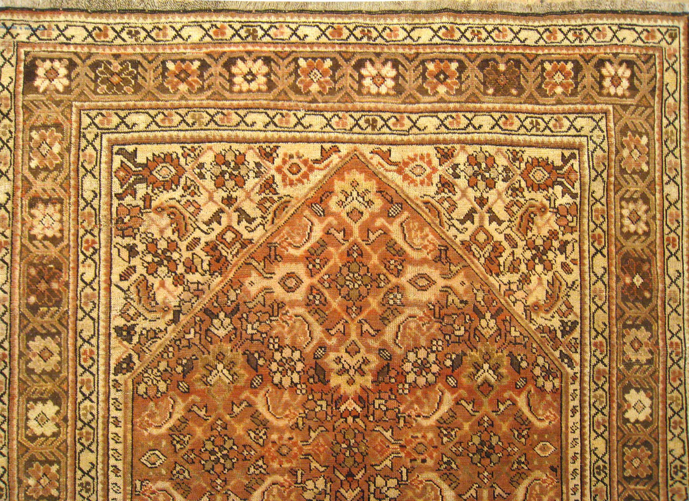 Early 20th Century Antique Caucasian Karabagh Oriental Rug in Room Size with Herati Design For Sale