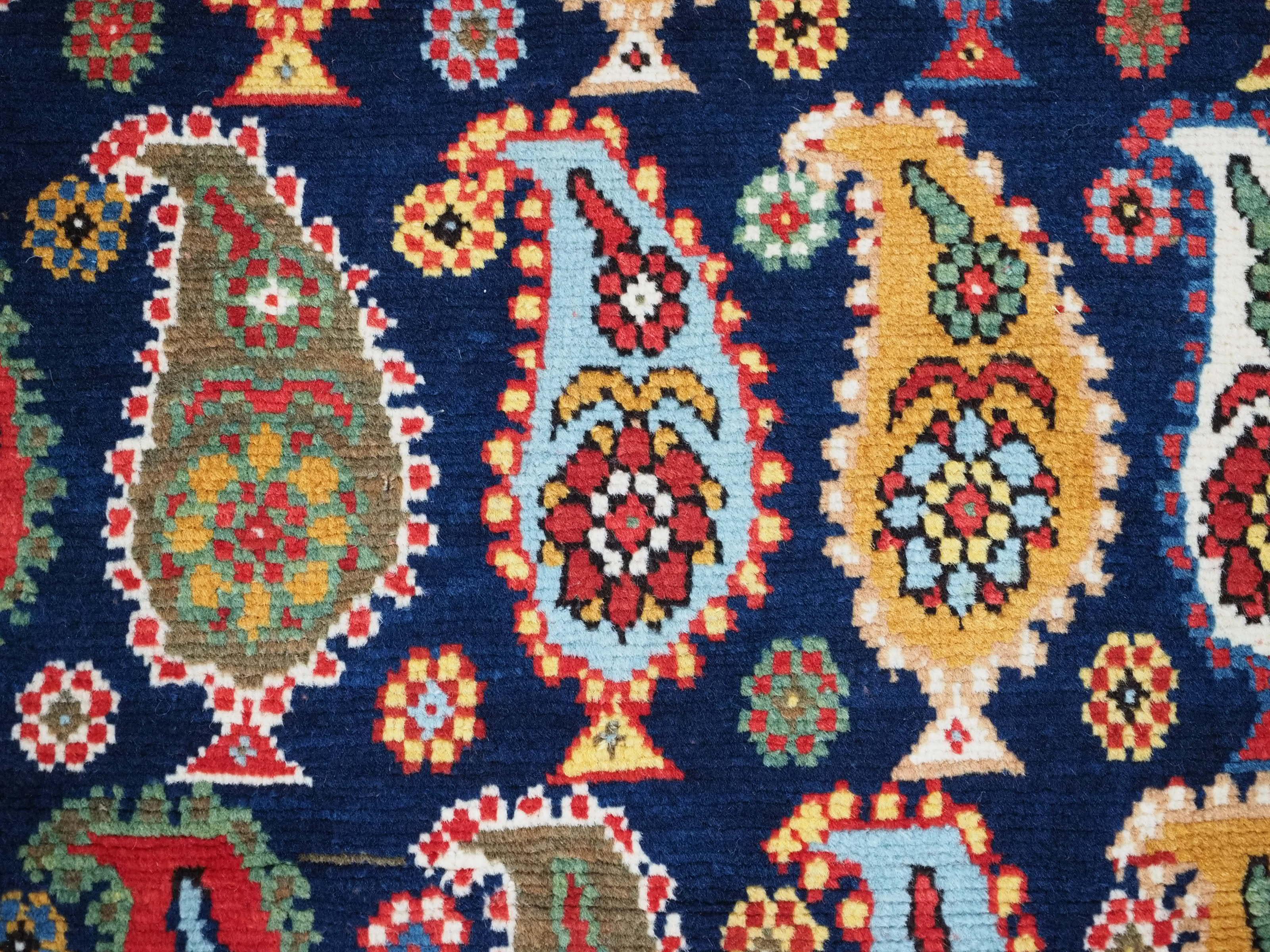 Antique Caucasian Karabagh region long rug with all over boteh design. For Sale 5