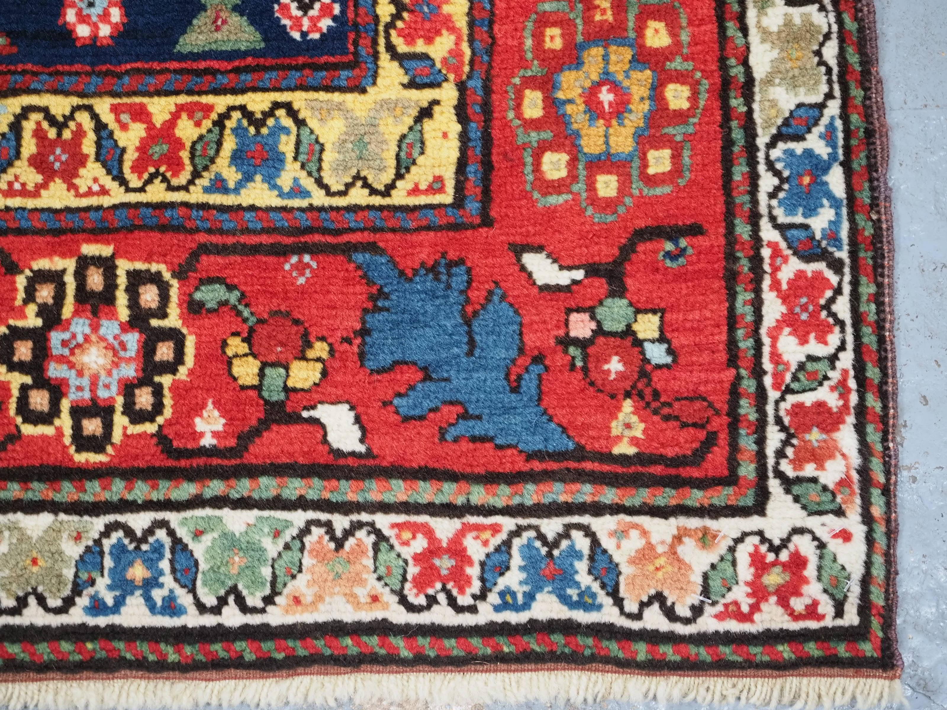 Antique Caucasian Karabagh region long rug with all over boteh design. For Sale 7
