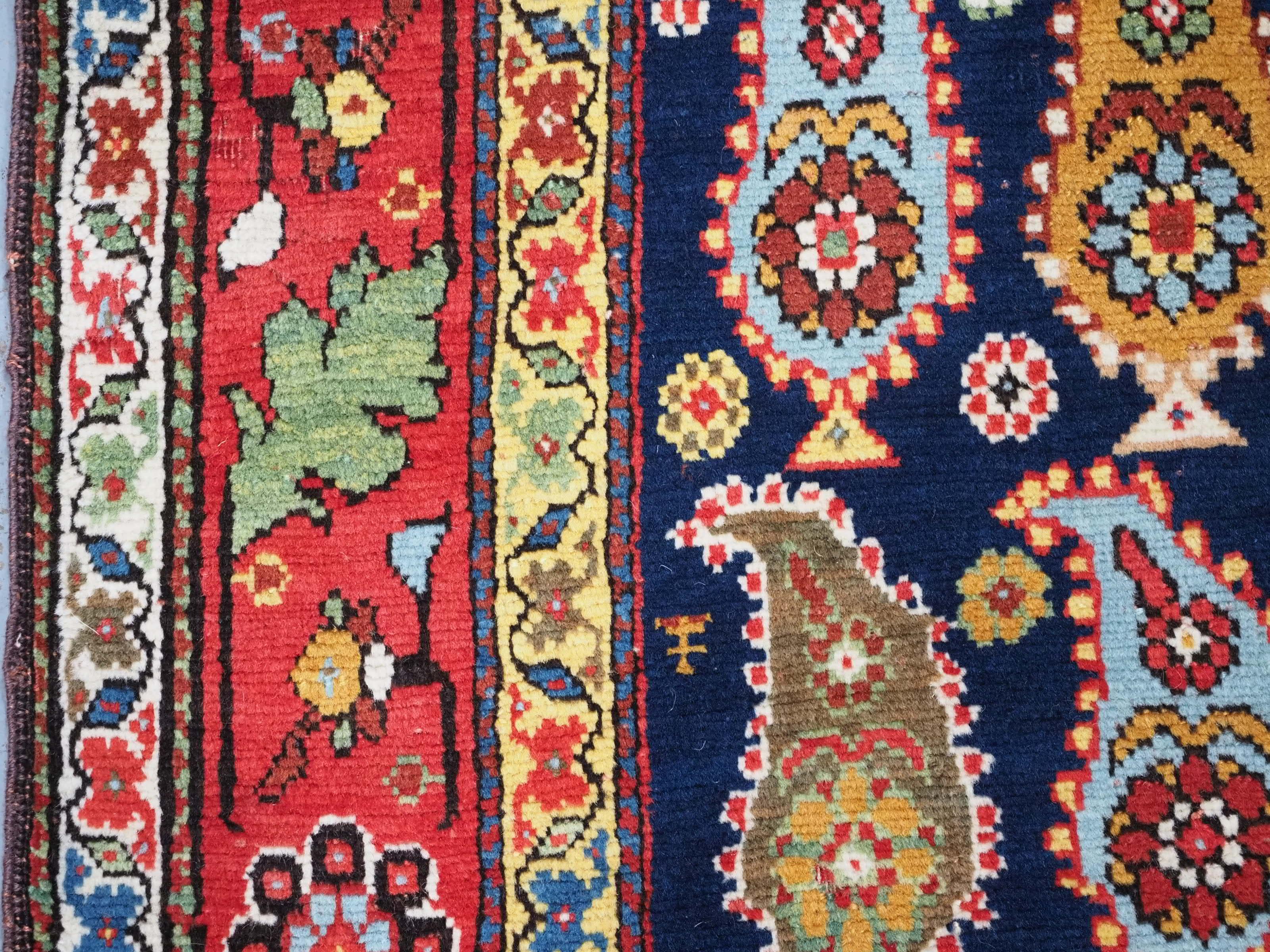 Antique Caucasian Karabagh region long rug with all over boteh design. For Sale 3