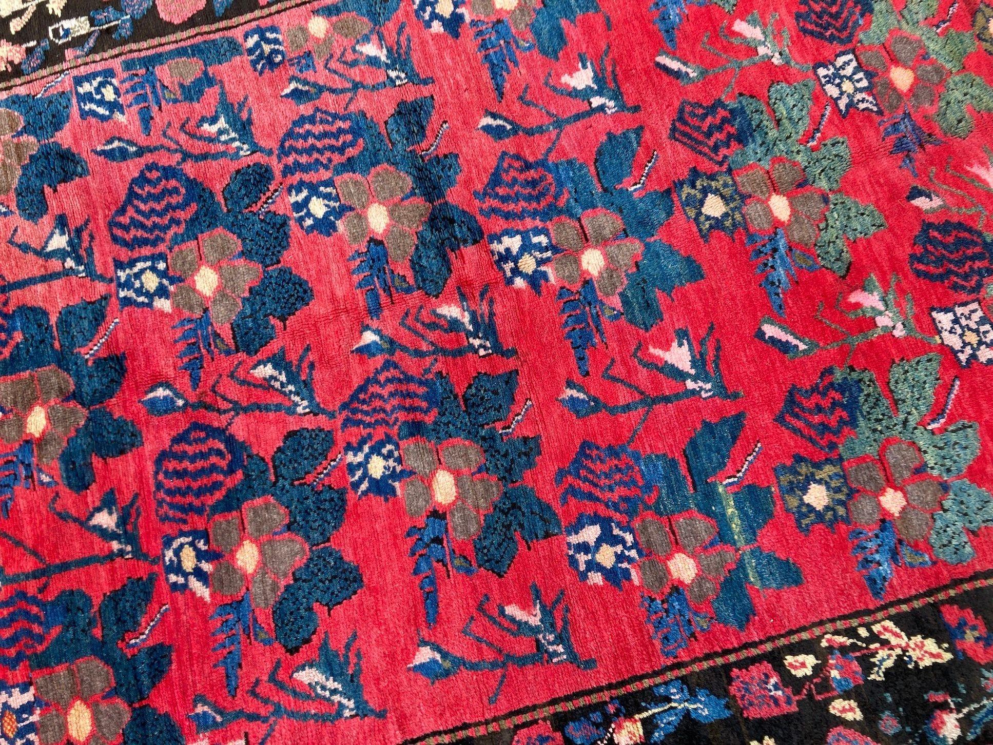 Alfombra antigua del Cáucaso Karabagh 2,40m x 1,37m en venta 6
