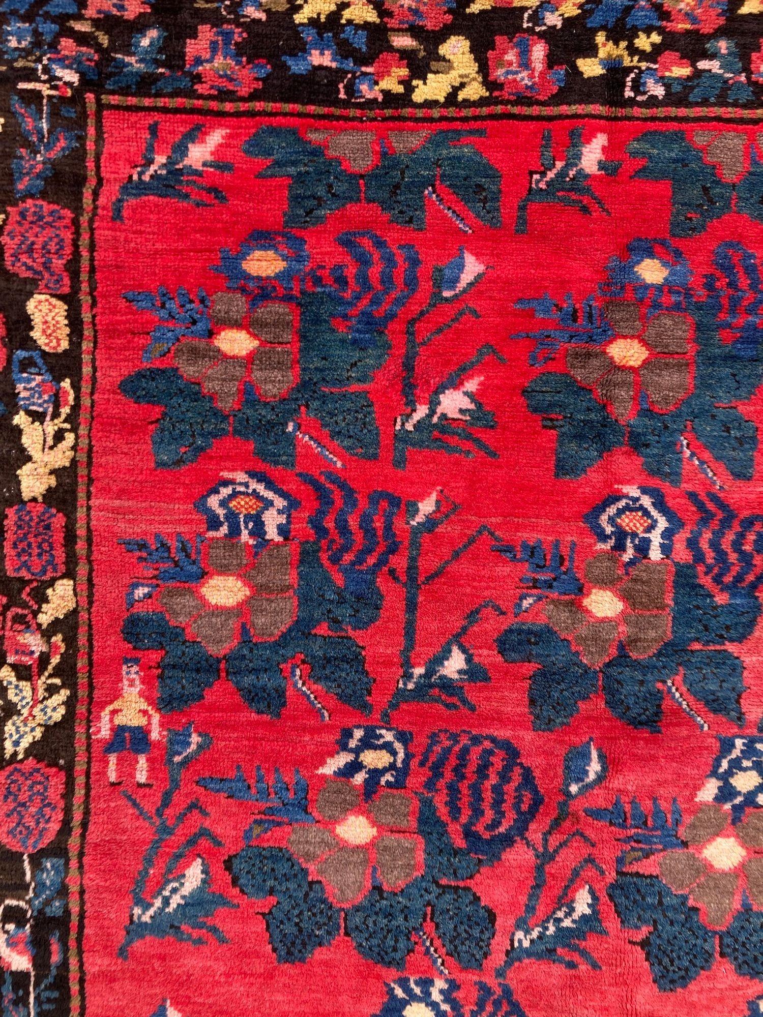 Alfombra antigua del Cáucaso Karabagh 2,40m x 1,37m en venta 7