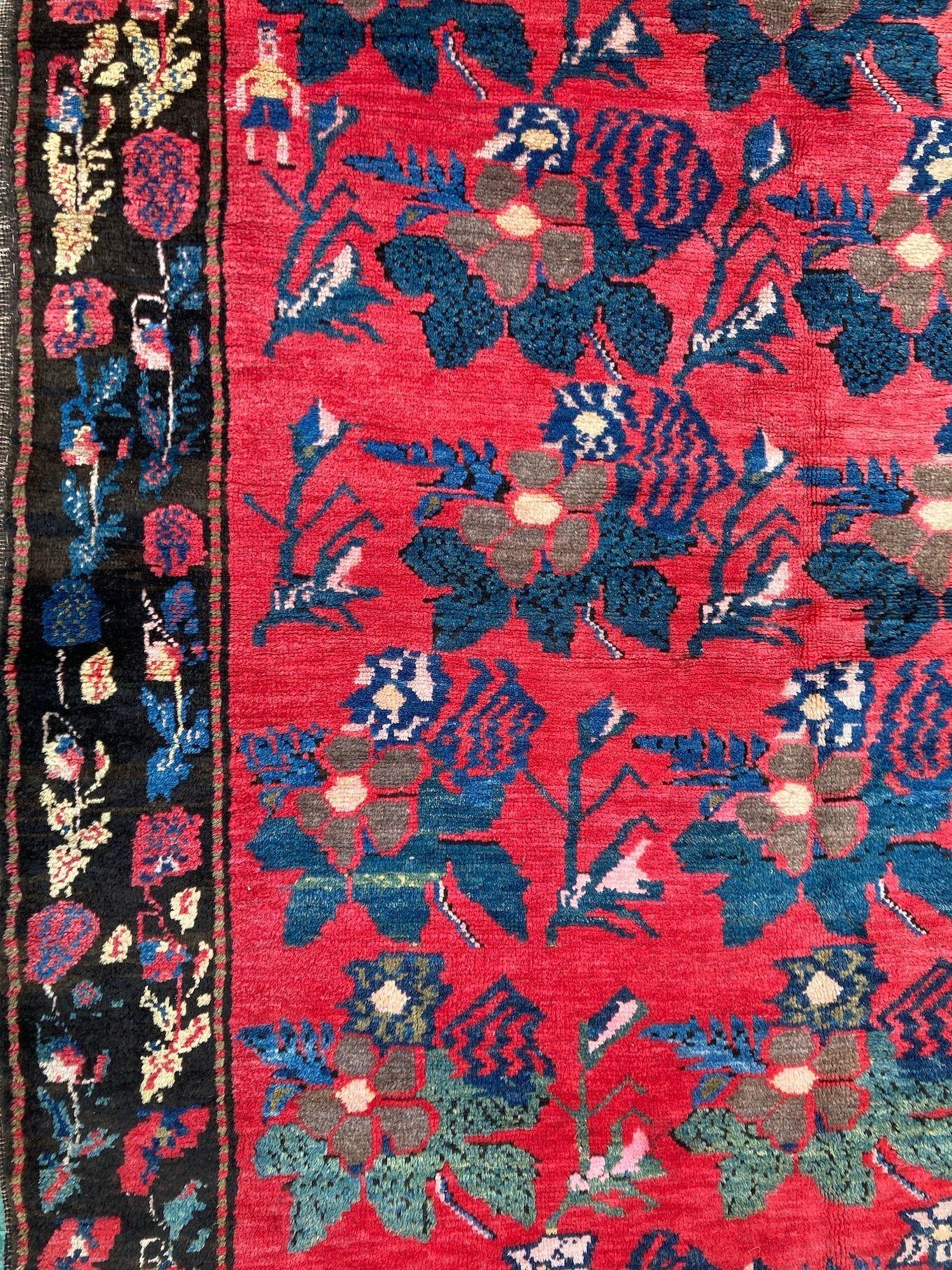 Alfombra antigua del Cáucaso Karabagh 2,40m x 1,37m en venta 8