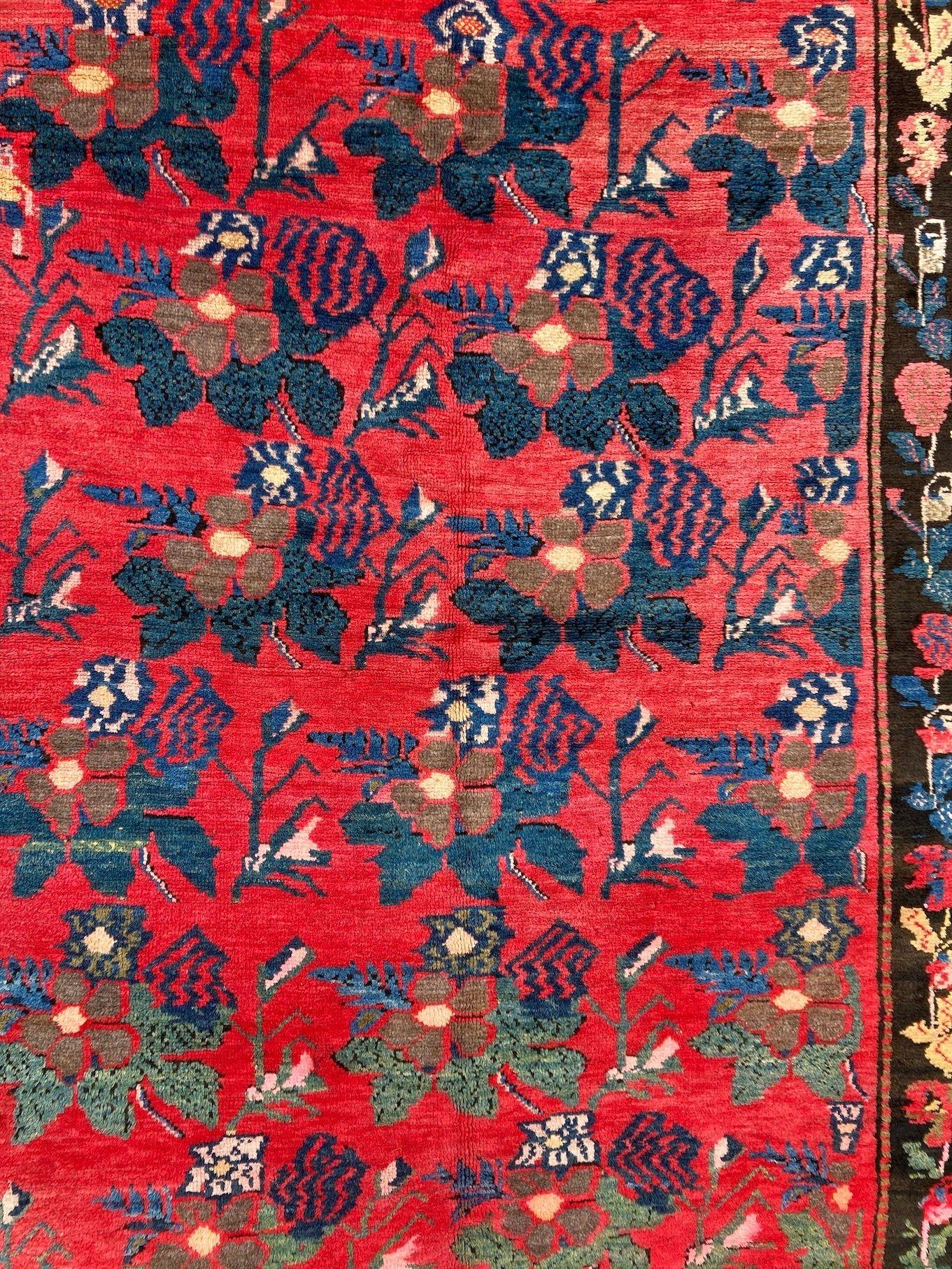 Alfombra antigua del Cáucaso Karabagh 2,40m x 1,37m en venta 9