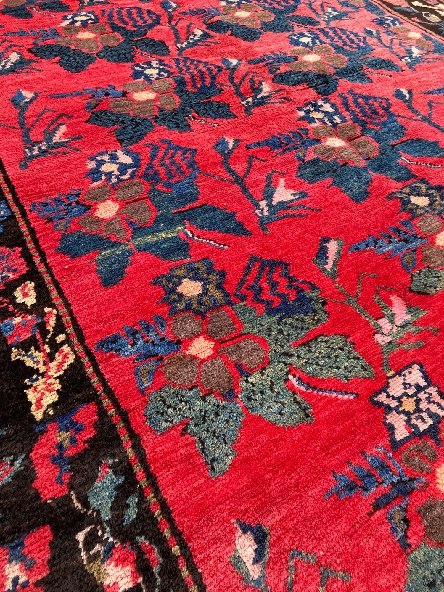 Alfombra antigua del Cáucaso Karabagh 2,40m x 1,37m en venta 10