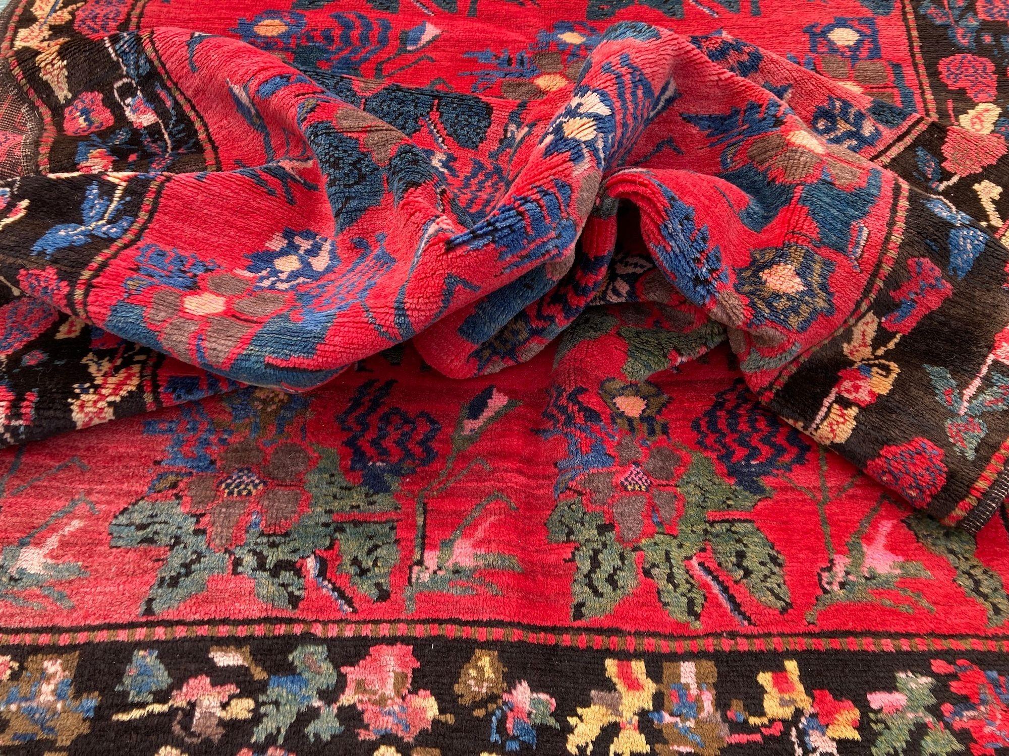 Alfombra antigua del Cáucaso Karabagh 2,40m x 1,37m en venta 12