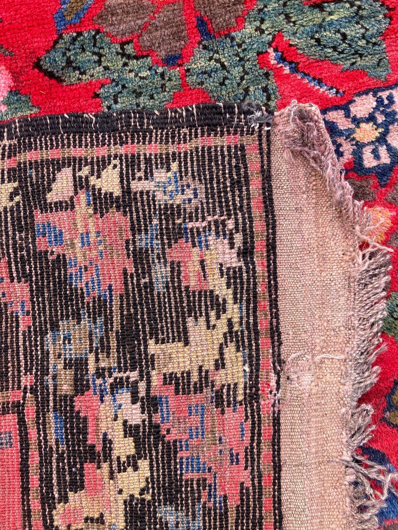 Alfombra antigua del Cáucaso Karabagh 2,40m x 1,37m en venta 13