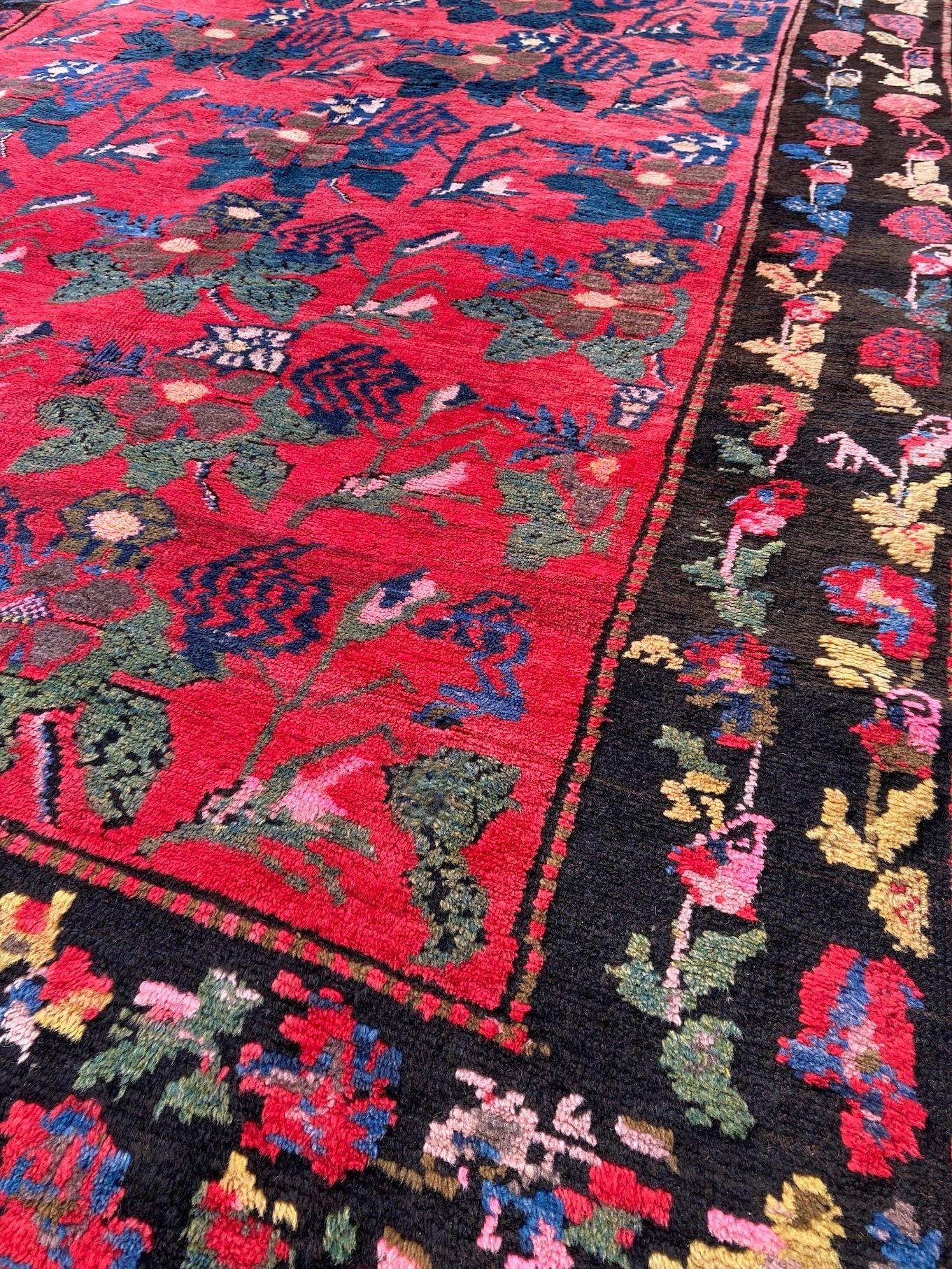 Alfombra antigua del Cáucaso Karabagh 2,40m x 1,37m en venta 4