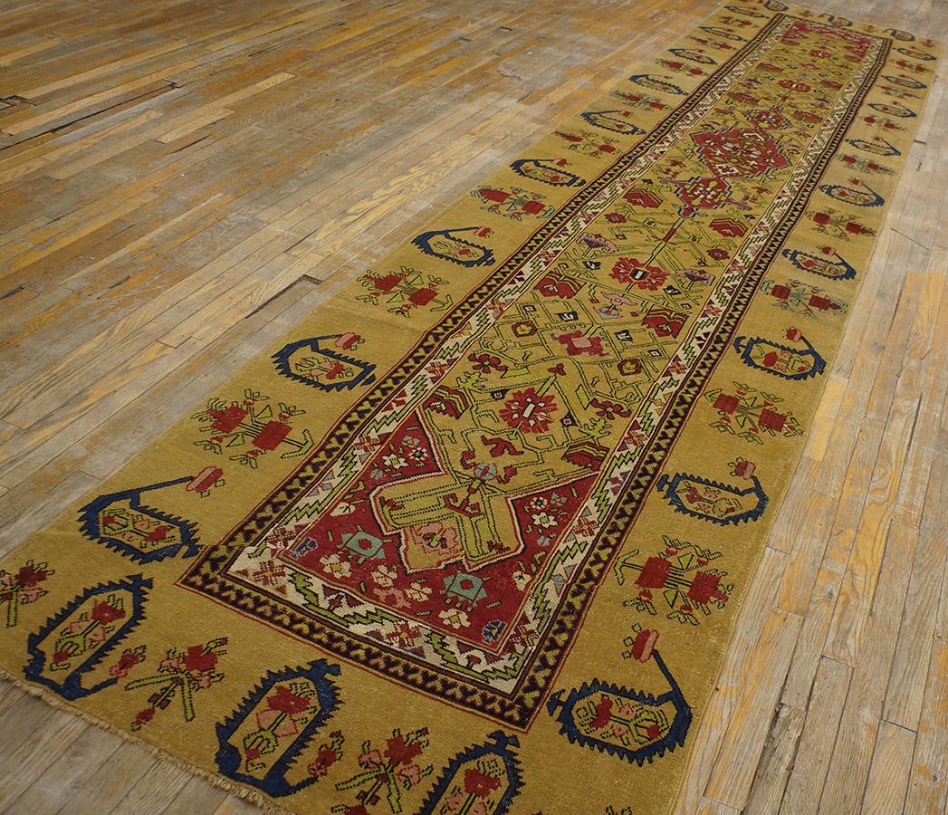 Hand-Knotted 19th Century Caucasian - Shusha Karabagh Carpet (3' 7'' x 15' 9''-110 x 480 cm)  For Sale