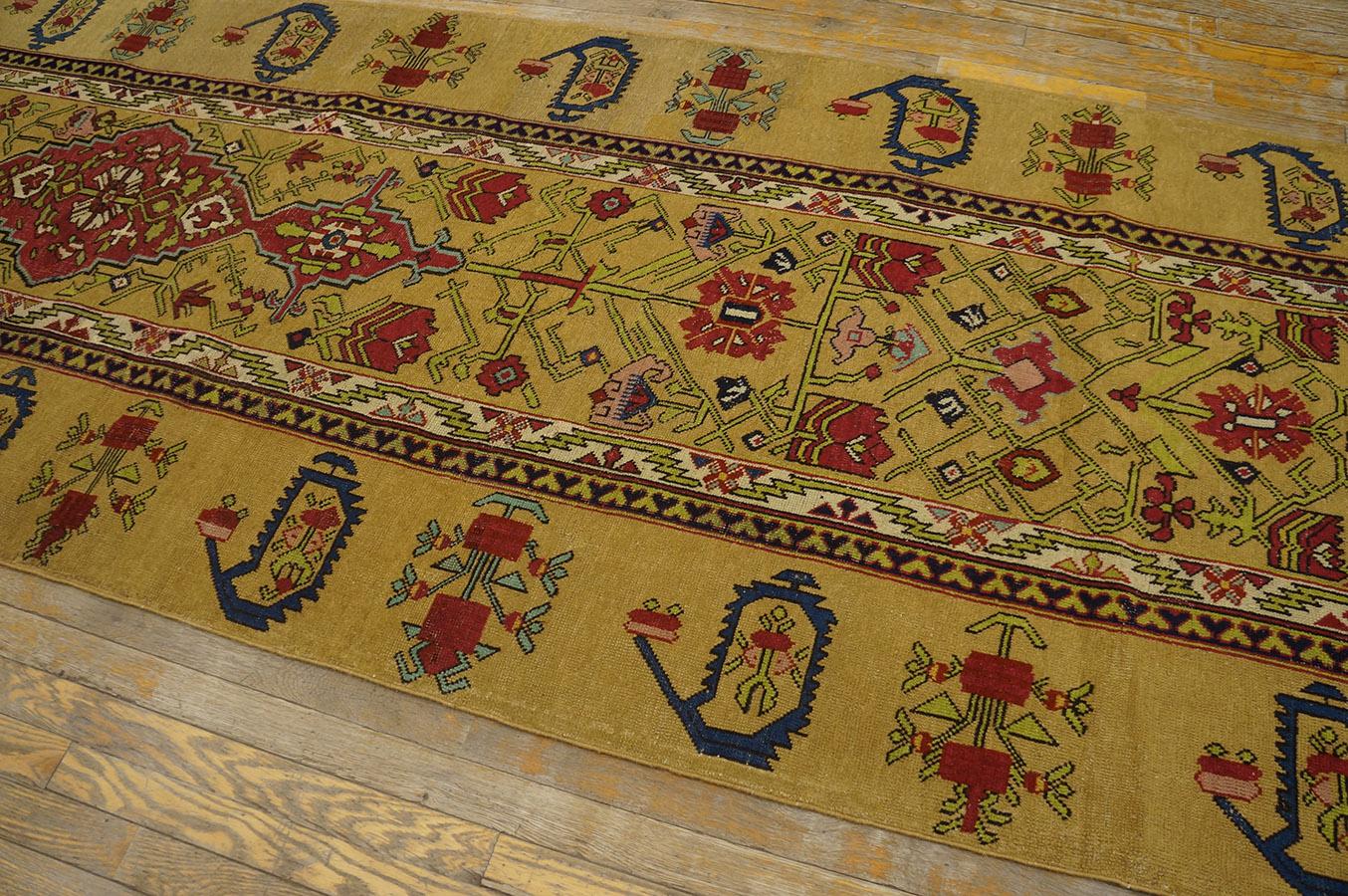 Wool 19th Century Caucasian - Shusha Karabagh Carpet (3' 7'' x 15' 9''-110 x 480 cm)  For Sale