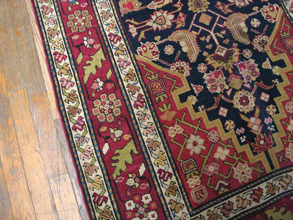 Hand-Knotted Early 20th Century Pair of Caucasian Karabagh Runner Carpets (3'6