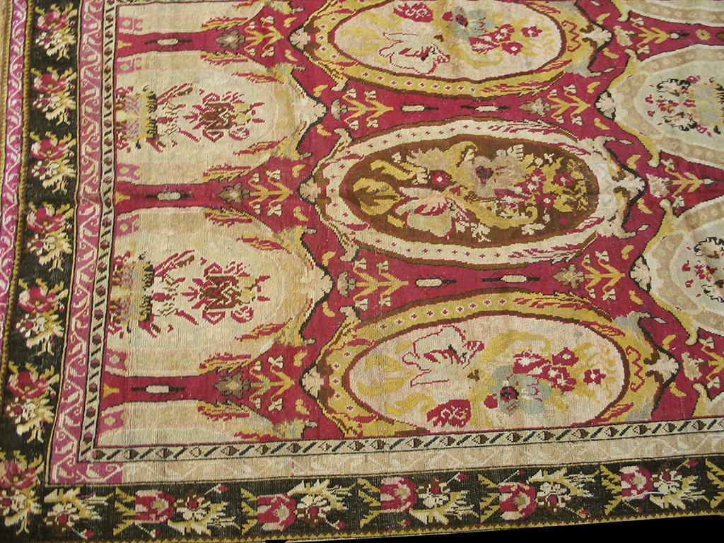 Hand-Knotted Antique Caucasian, Karabagh Rug 4' 10