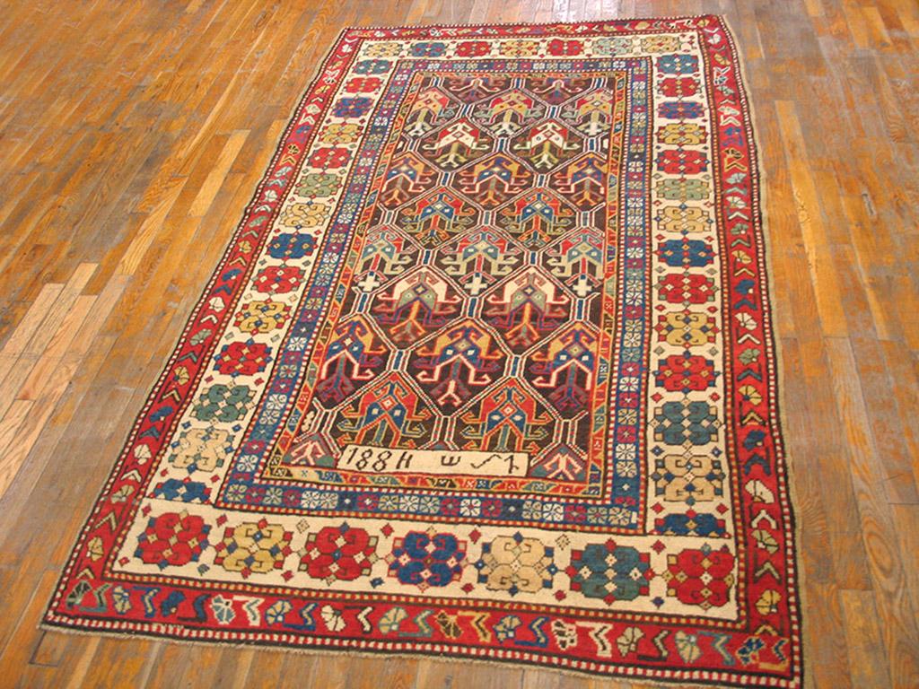 Antique Caucasian - Karabagh rug, size: 4'6