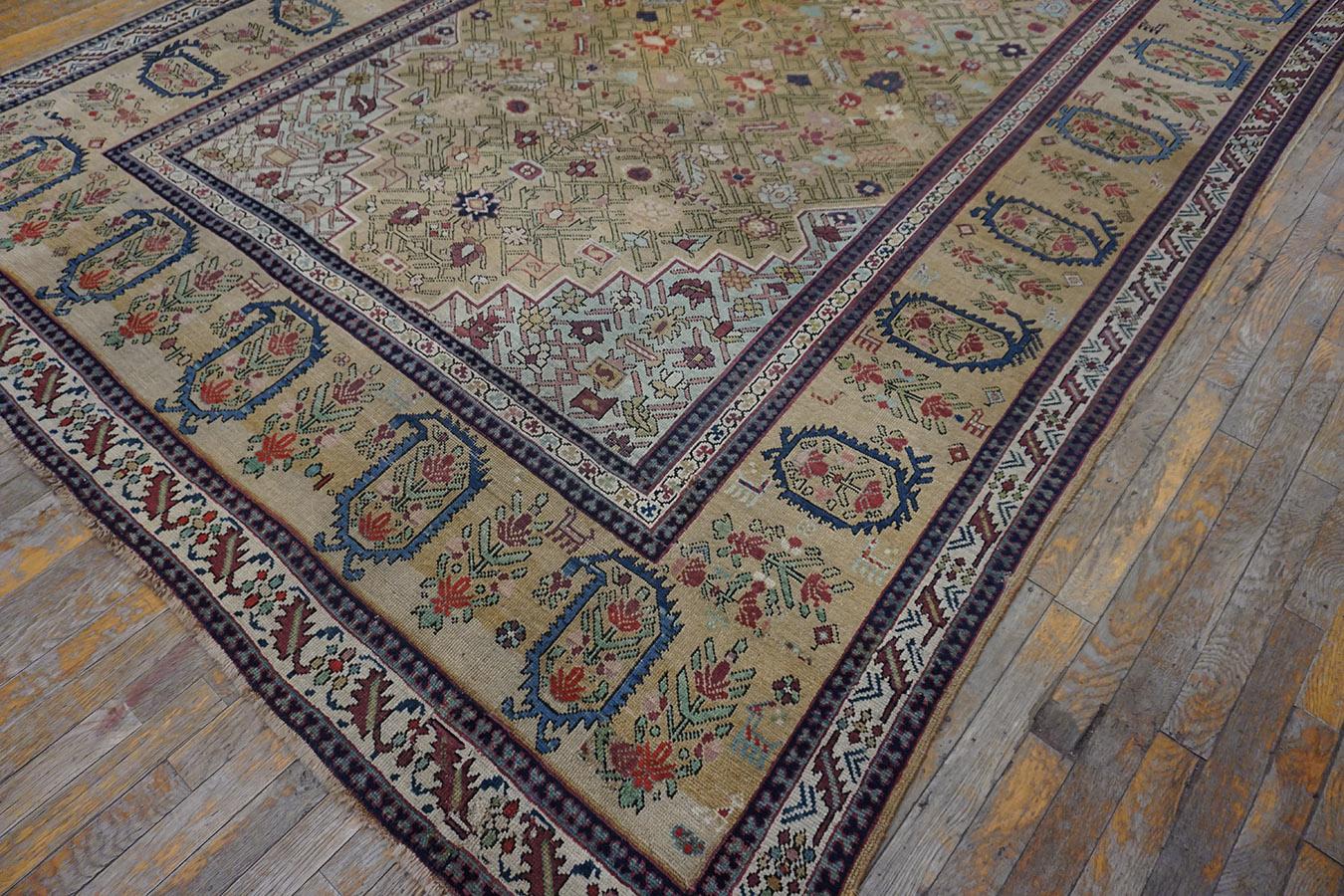 Mid 19th Century Caucasian Shusha Karabagh Carpet ( 7'2