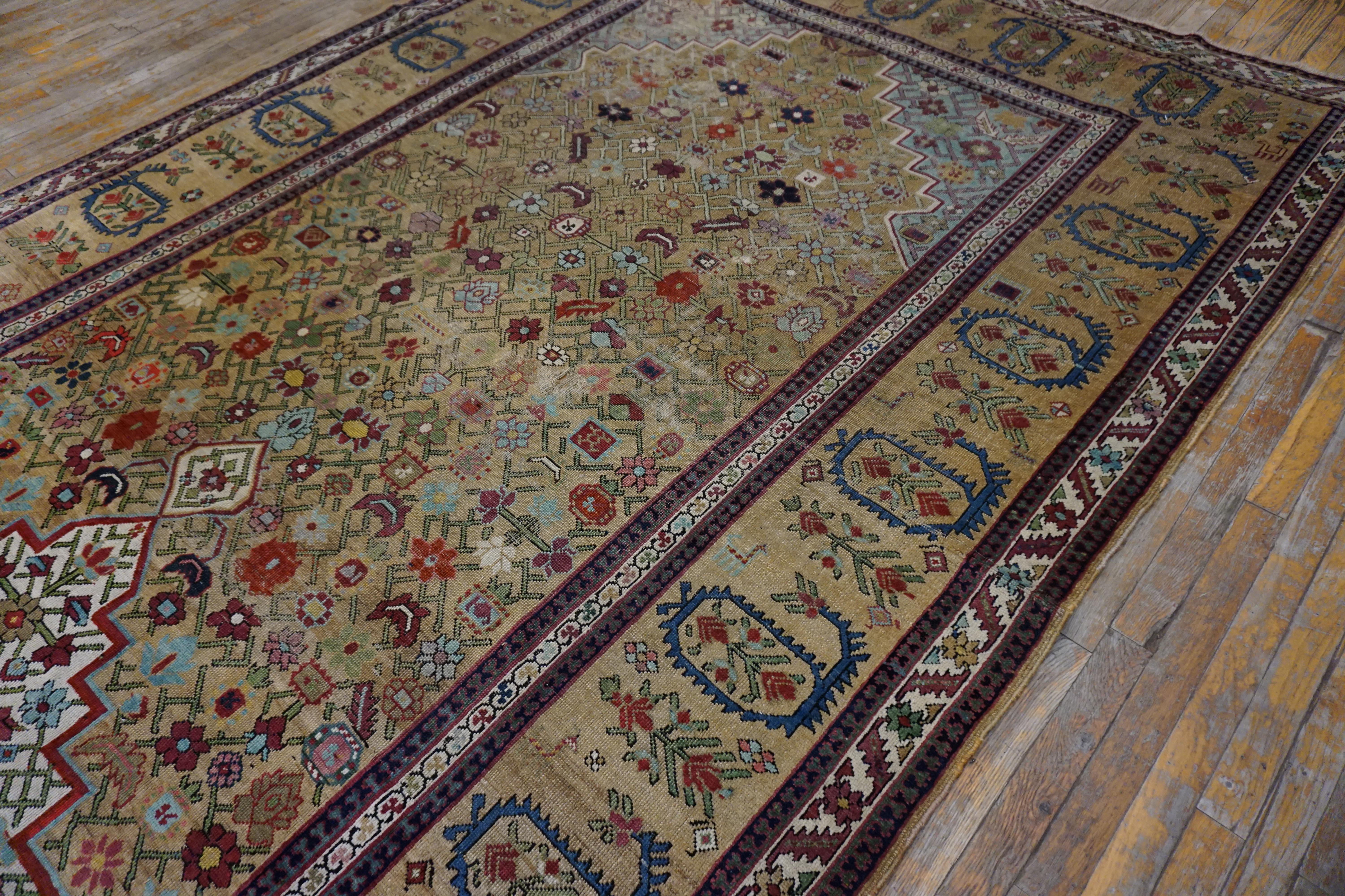 Late 19th Century Mid 19th Century Caucasian Shusha Karabagh Carpet ( 7'2
