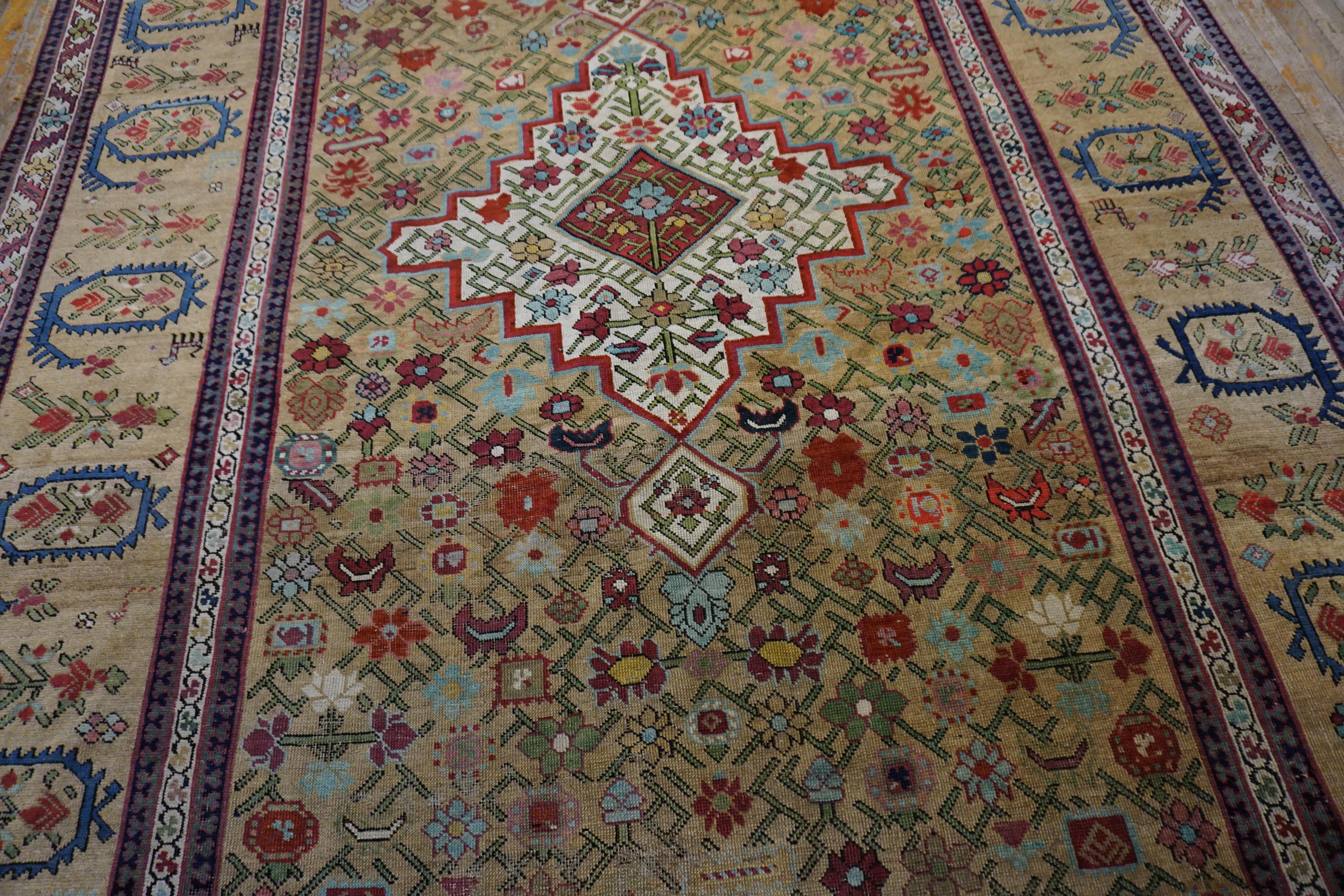 Mid 19th Century Caucasian Shusha Karabagh Carpet ( 7'2