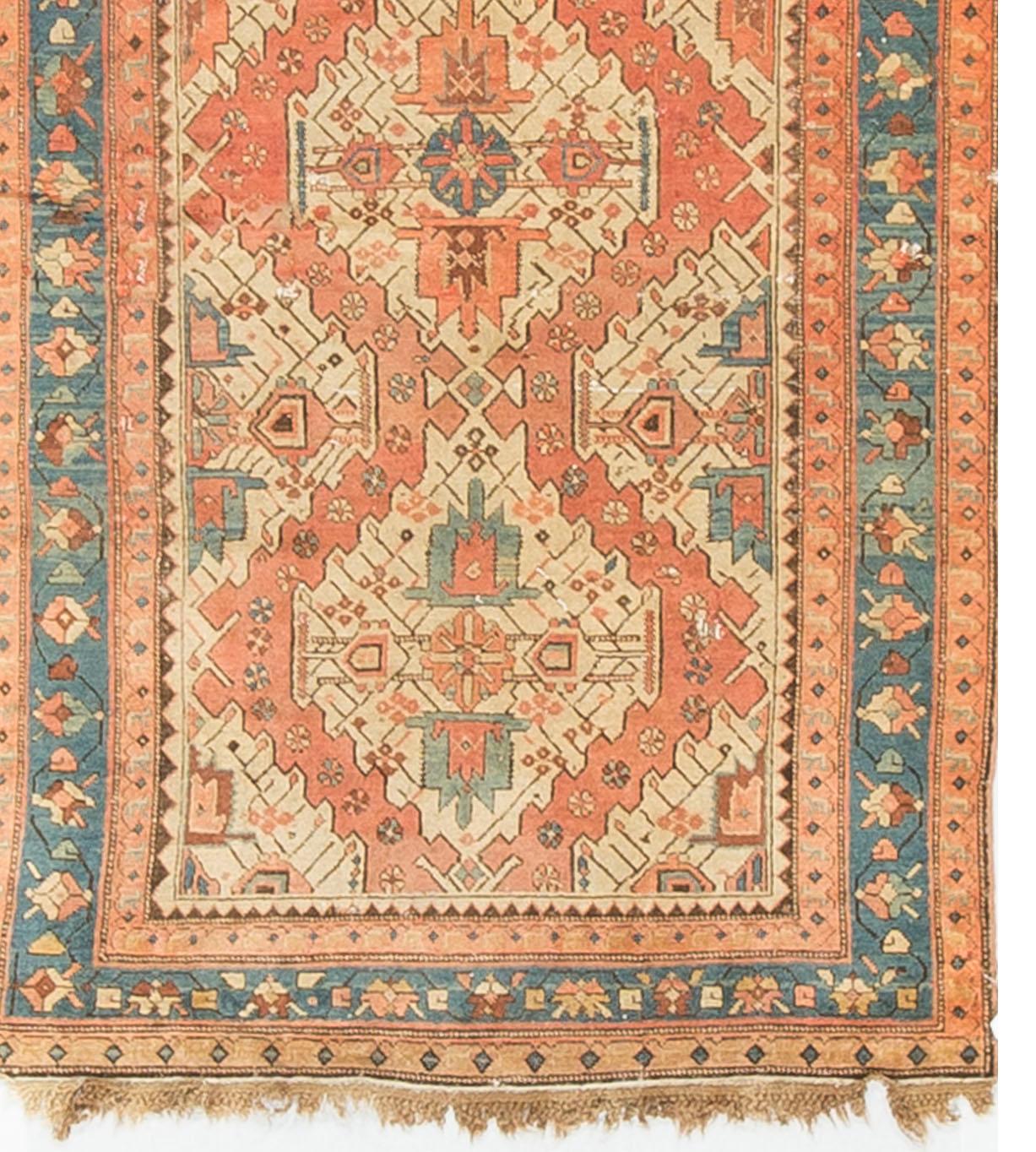 Hand-Woven Antique Caucasian Karabagh Rug, circa 1900 For Sale