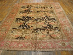 Exceptional Light-Pink Color With Unique Floral Design Antique Caucasian Rug