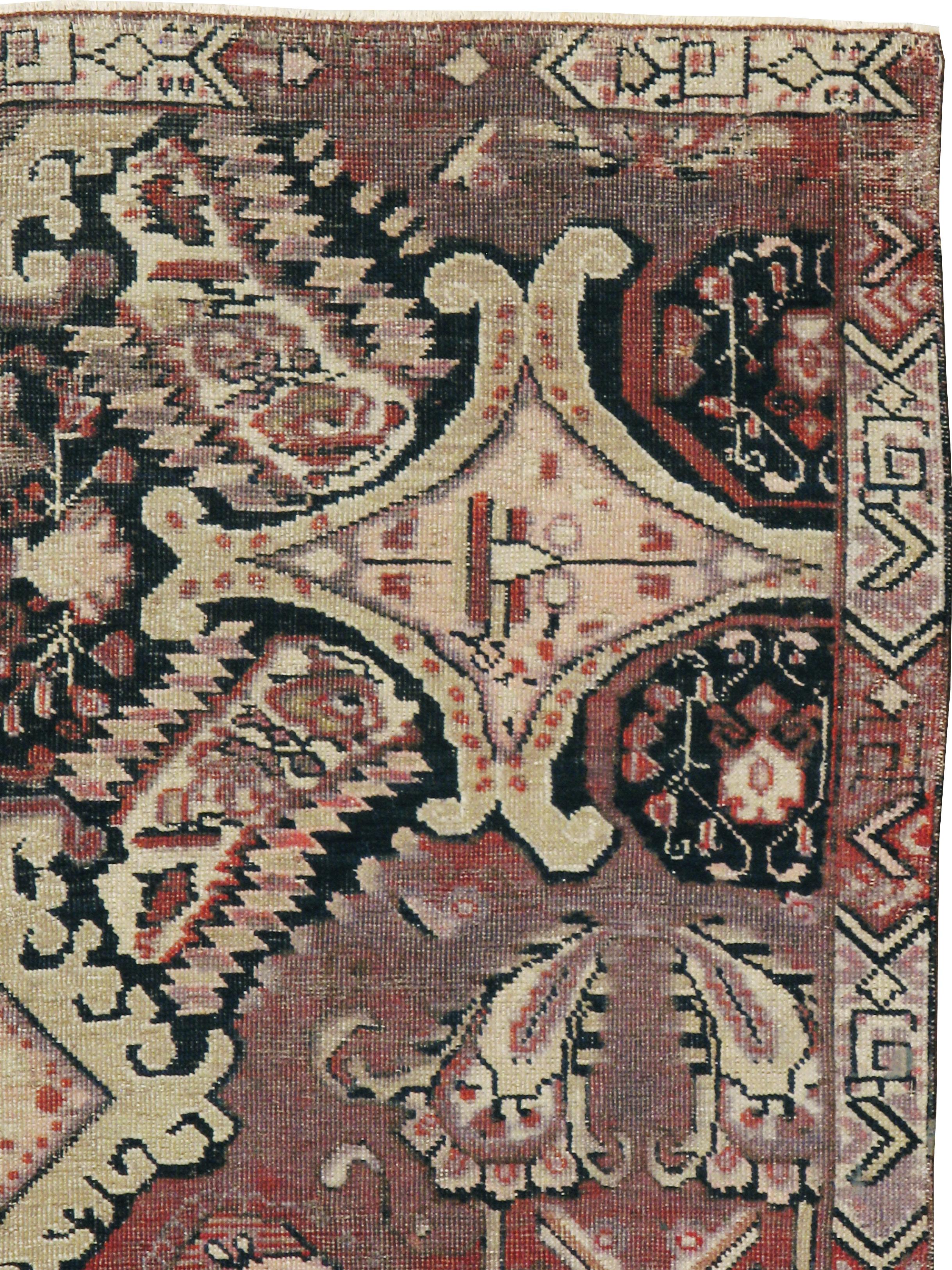 Hand-Knotted Antique Caucasian Karabagh Rug For Sale