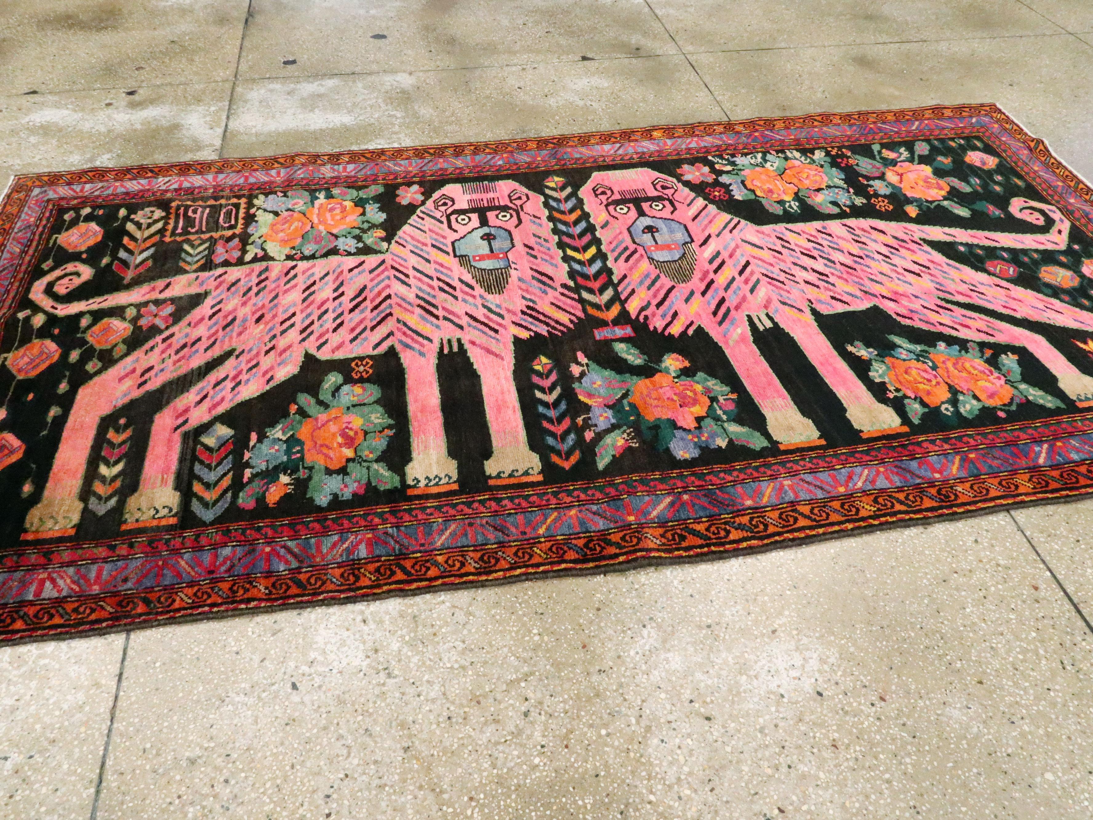 Antique Caucasian Karabagh Rug In Excellent Condition In New York, NY