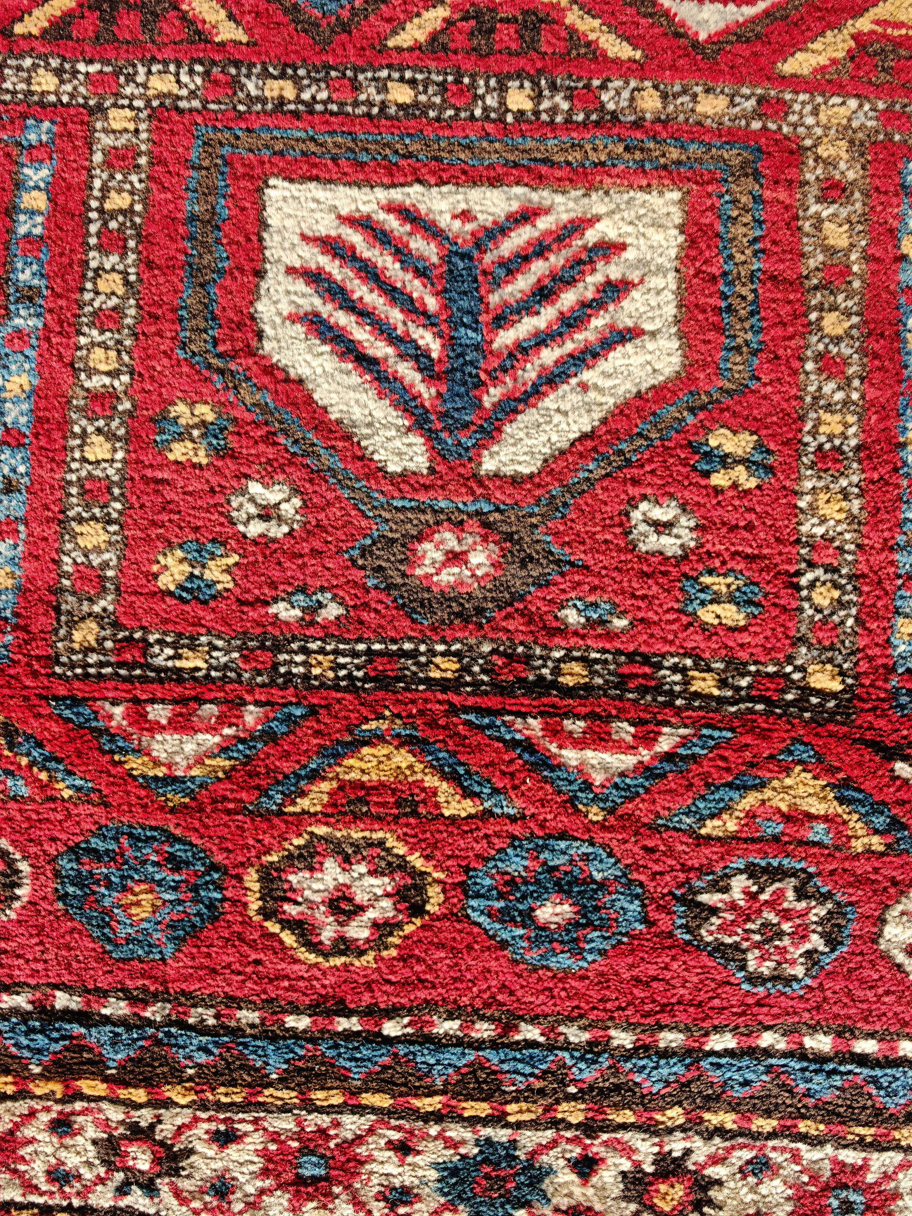 Antiker kaukasischer Karabagh-Teppich, handgeknüpft, 100% Wolle, Ende 19. im Angebot 5