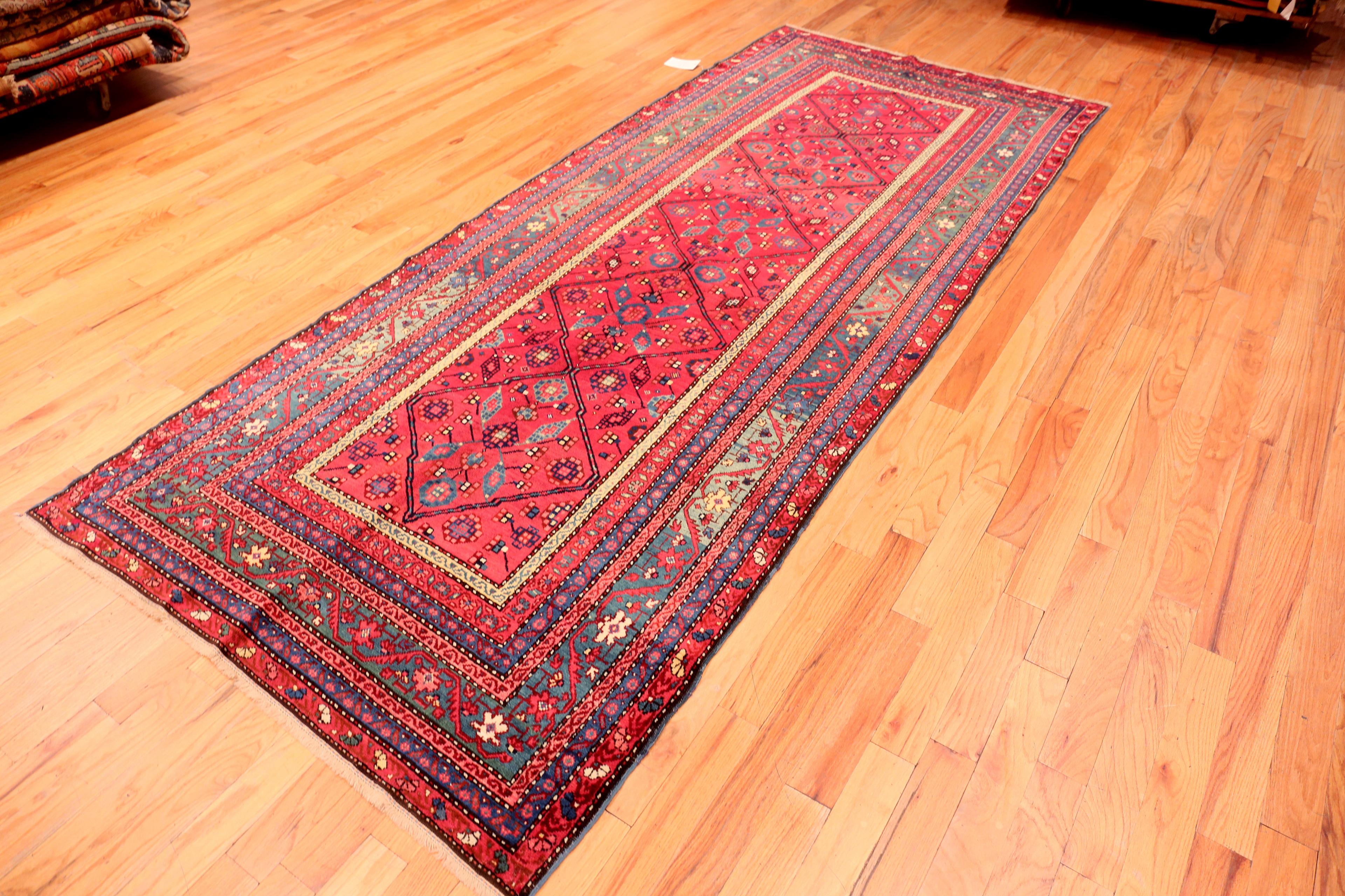 Wool Antique Caucasian Karabagh Rug. Size: 4 ft 8 in x 11 ft For Sale
