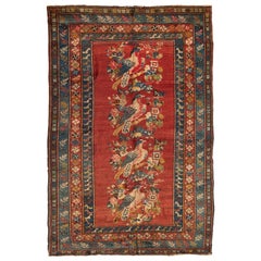 Antique Caucasian Karabagh Rug with Bird Design, circa 1880
