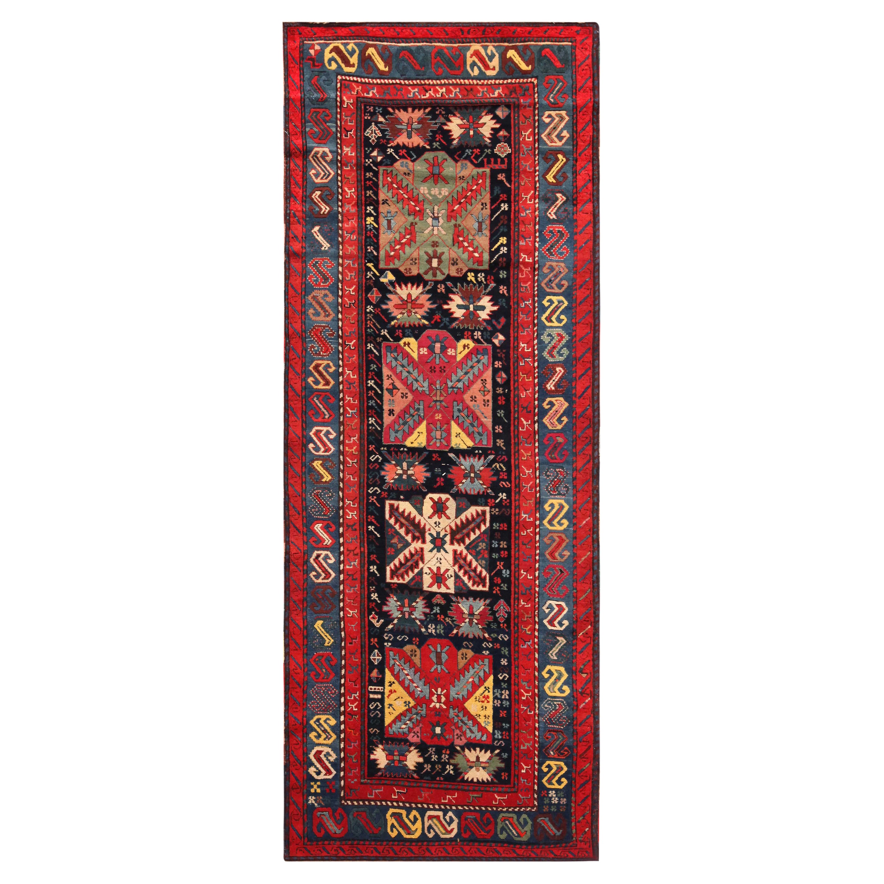Antico runner in Karabagh caucasico. 3 ft 6 in x 9 ft