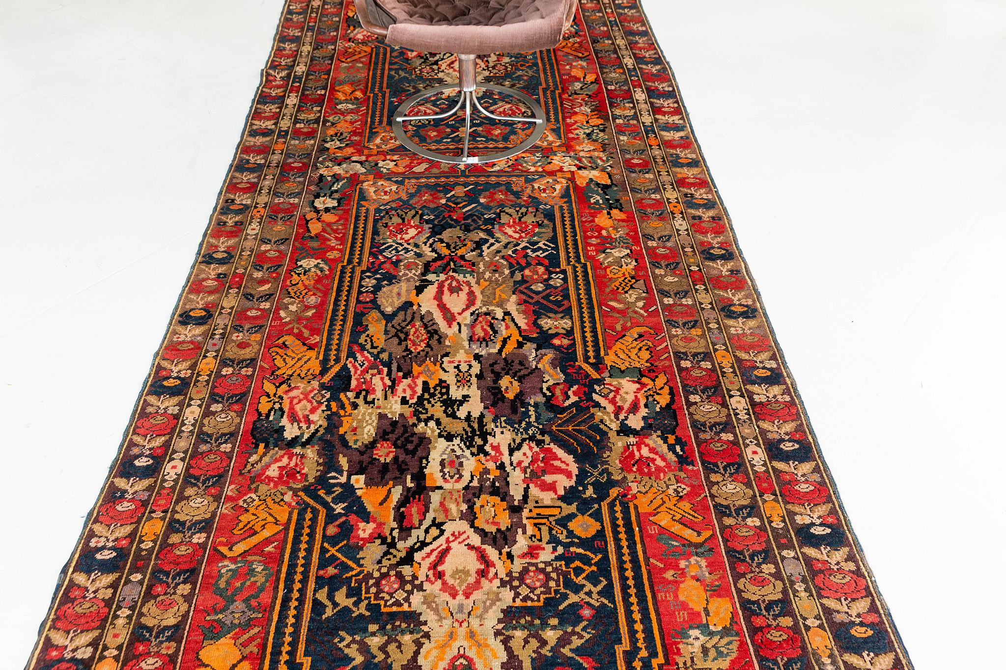 Early 20th Century Antique Caucasian Karabagh Runner For Sale