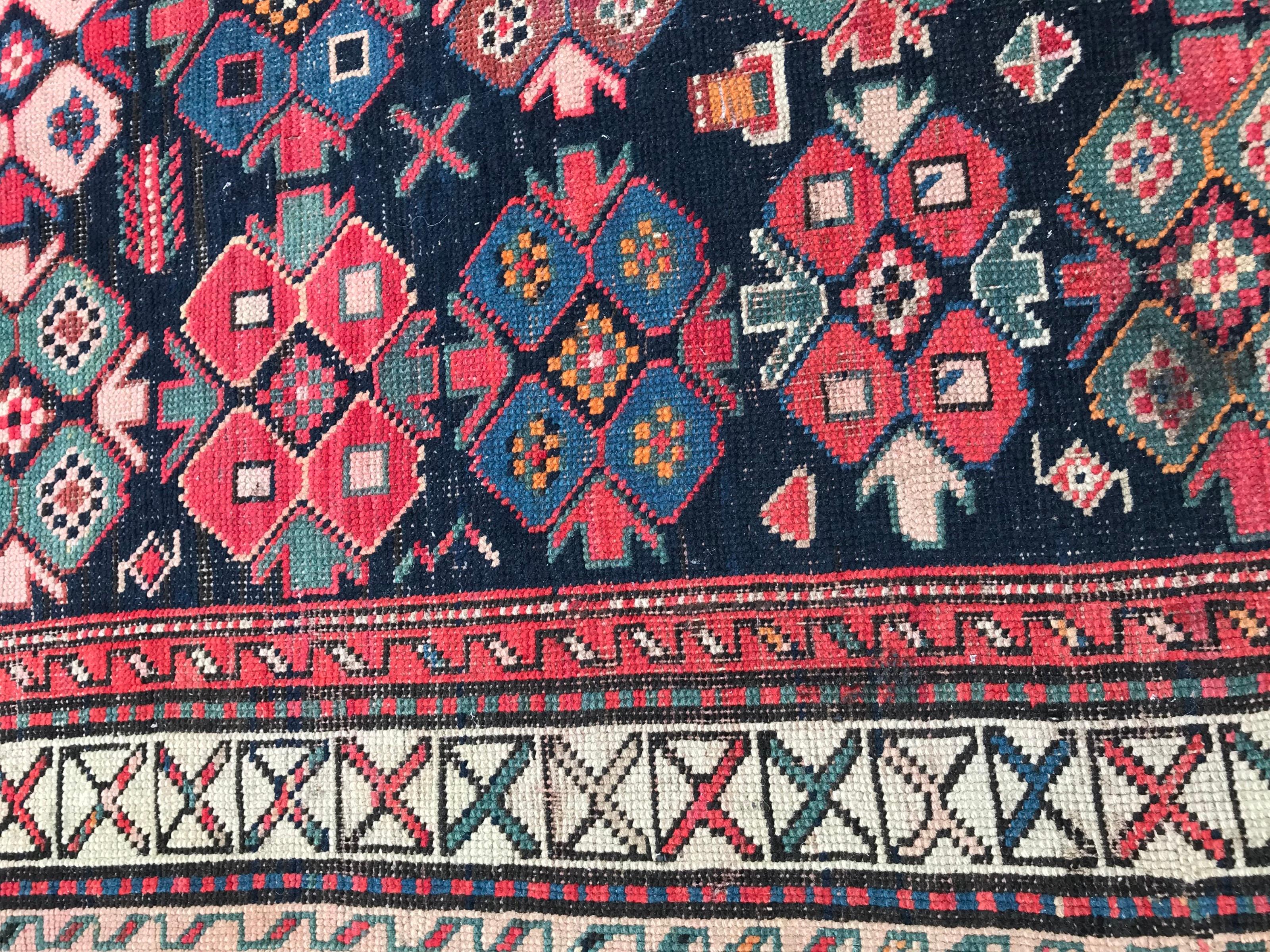 Bobyrug’s Antique Caucasian Karabagh Runner For Sale 1