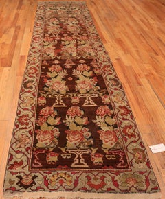Nazmiyal Collection Antique Caucasian Karabagh Floral Runner. 3ft 6in x 13ft 8in