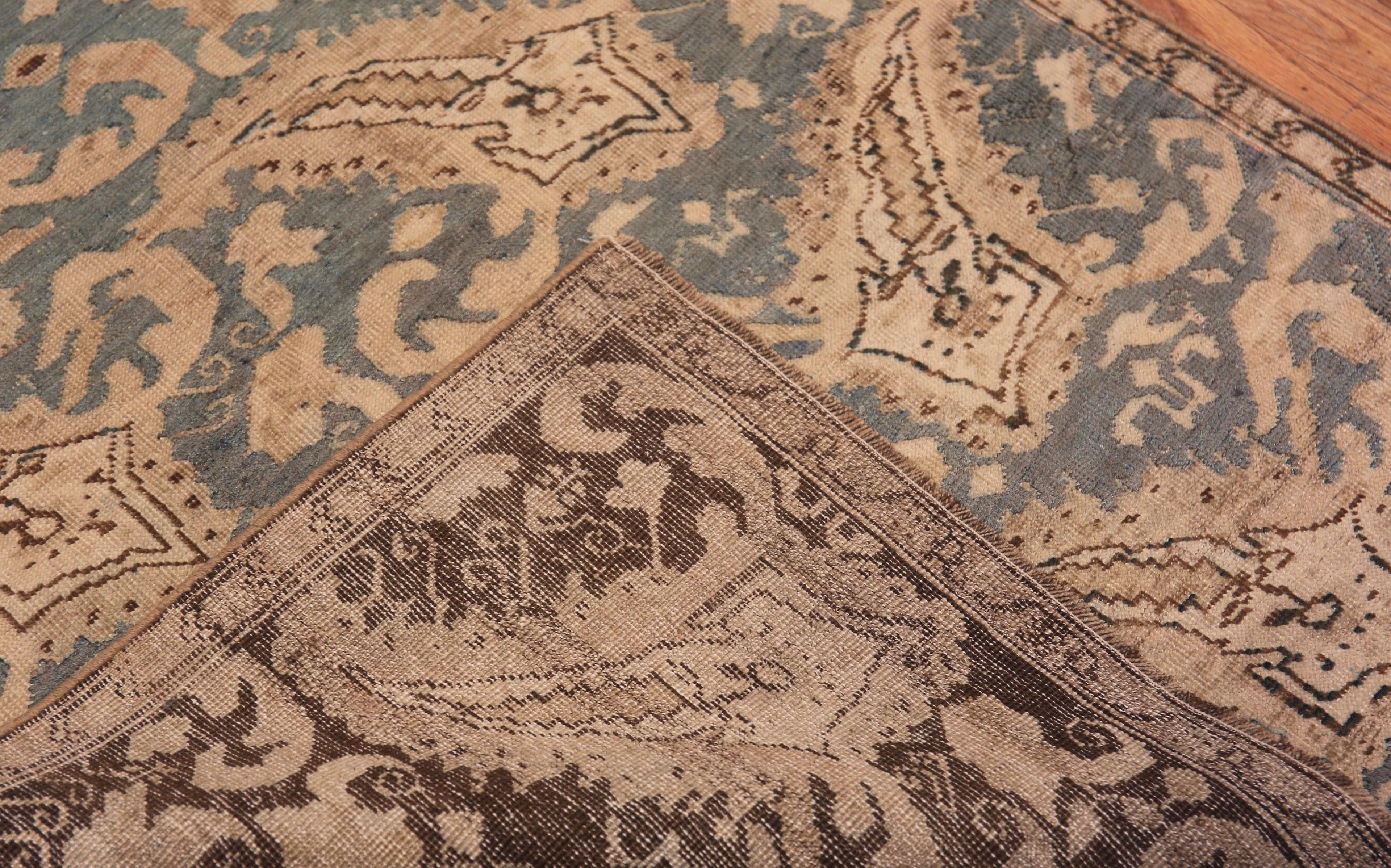 Wool Antique Caucasian Karabagh Tribal Geometric Paisley Runner Rug 3'3