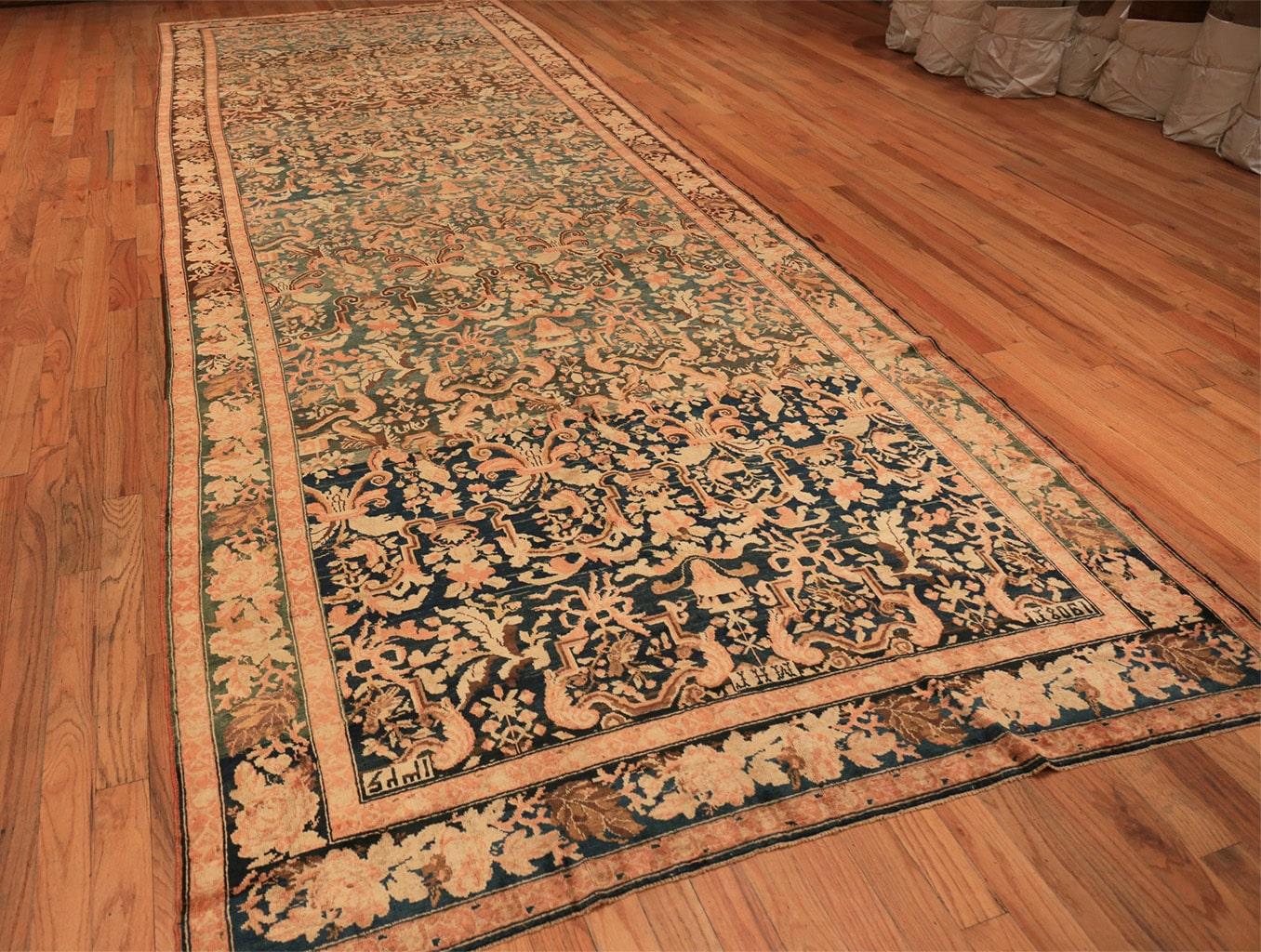 19th Century Antique Caucasian Karabagh Wide Hallway Gallery Rug. Size: 6'7