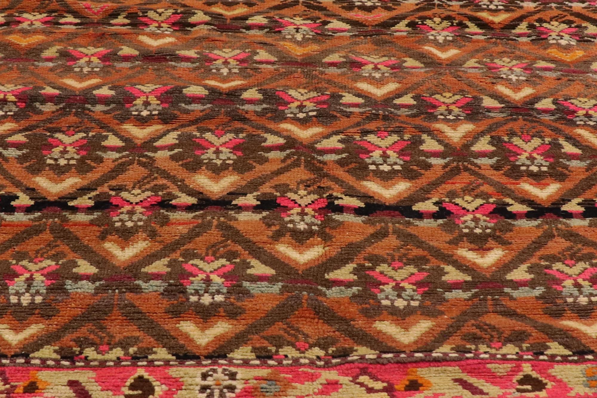 Annodato a mano Tappeto caucasico Karabakh del 1920 con stile moderno in vendita