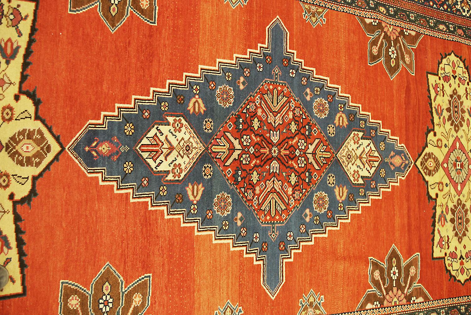 Other Antique Caucasian Karabakh 'Qarabag' Part Silk Gallery Size Carpet, 19th Century For Sale