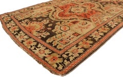 Extra-Long Antique Caucasian Karabakh Runner with Warm Artisinal Style