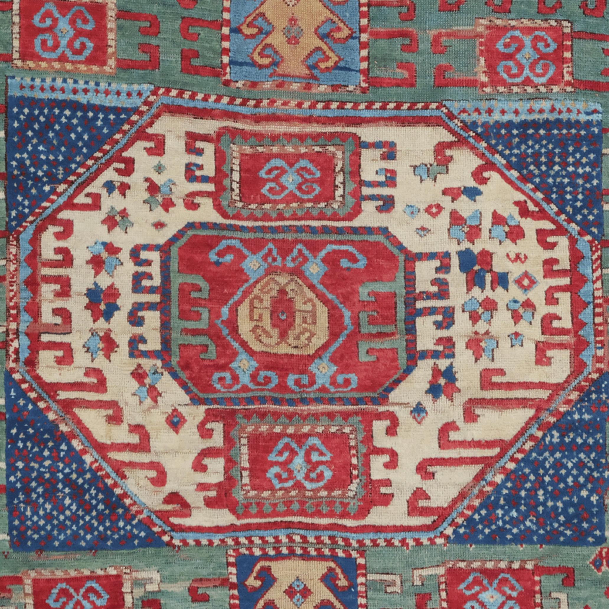 Hand-Woven Antique Caucasian Karachop Rug For Sale