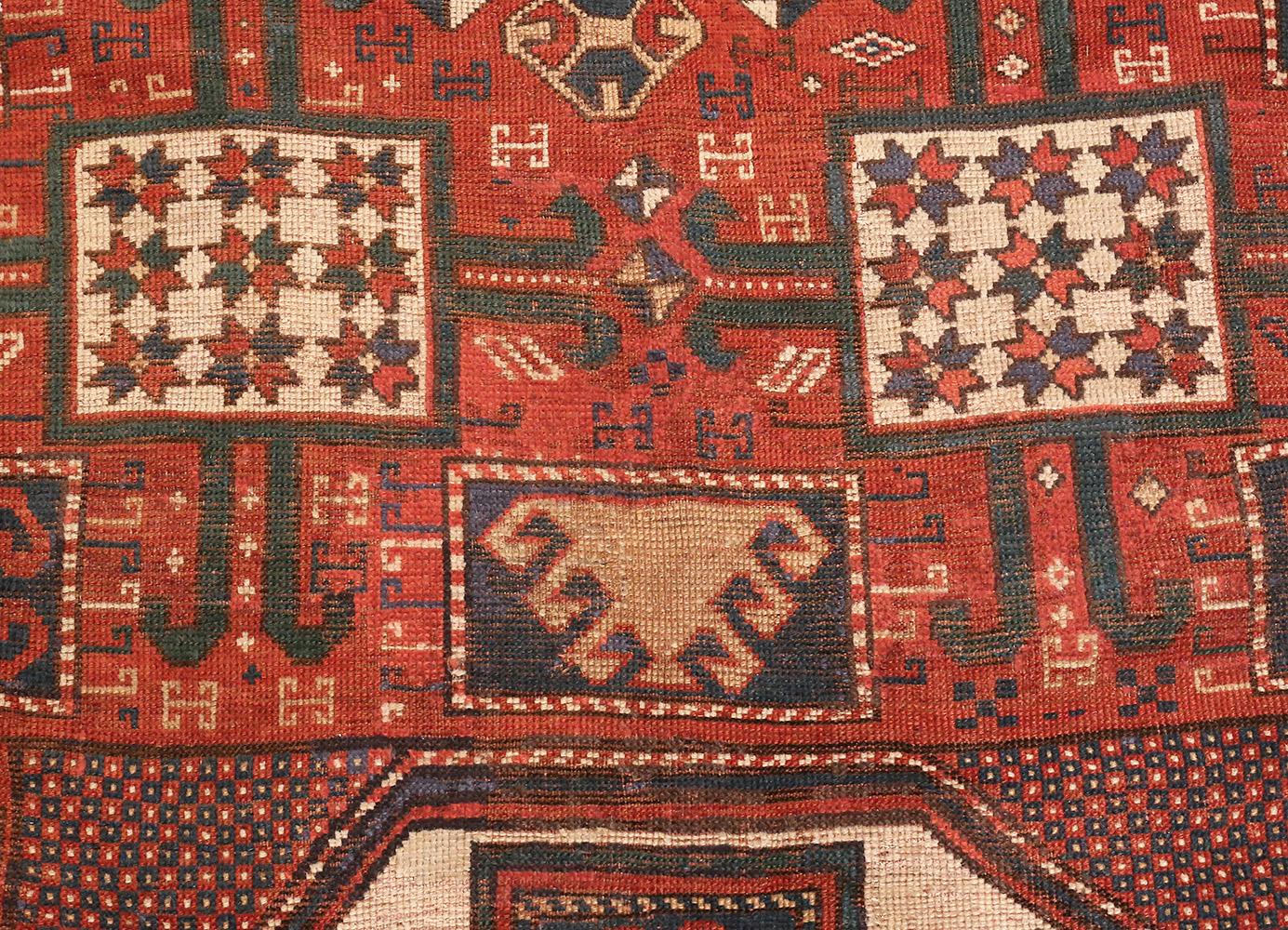 Hand-Knotted Antique Caucasian Karachopf Rug. Size: 5 ft 6 in x 7 ft 5 in (1.68 m x 2.26 m)