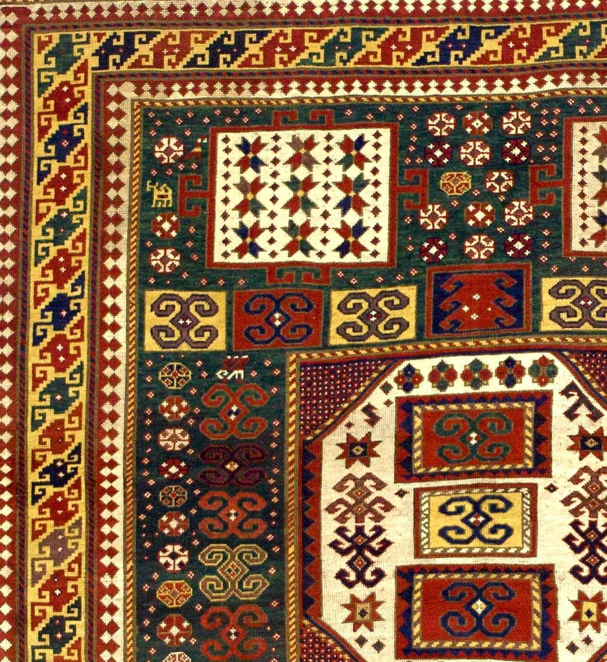 Antique Caucasian Karachov Kazak Rug 6’4” x 7’0