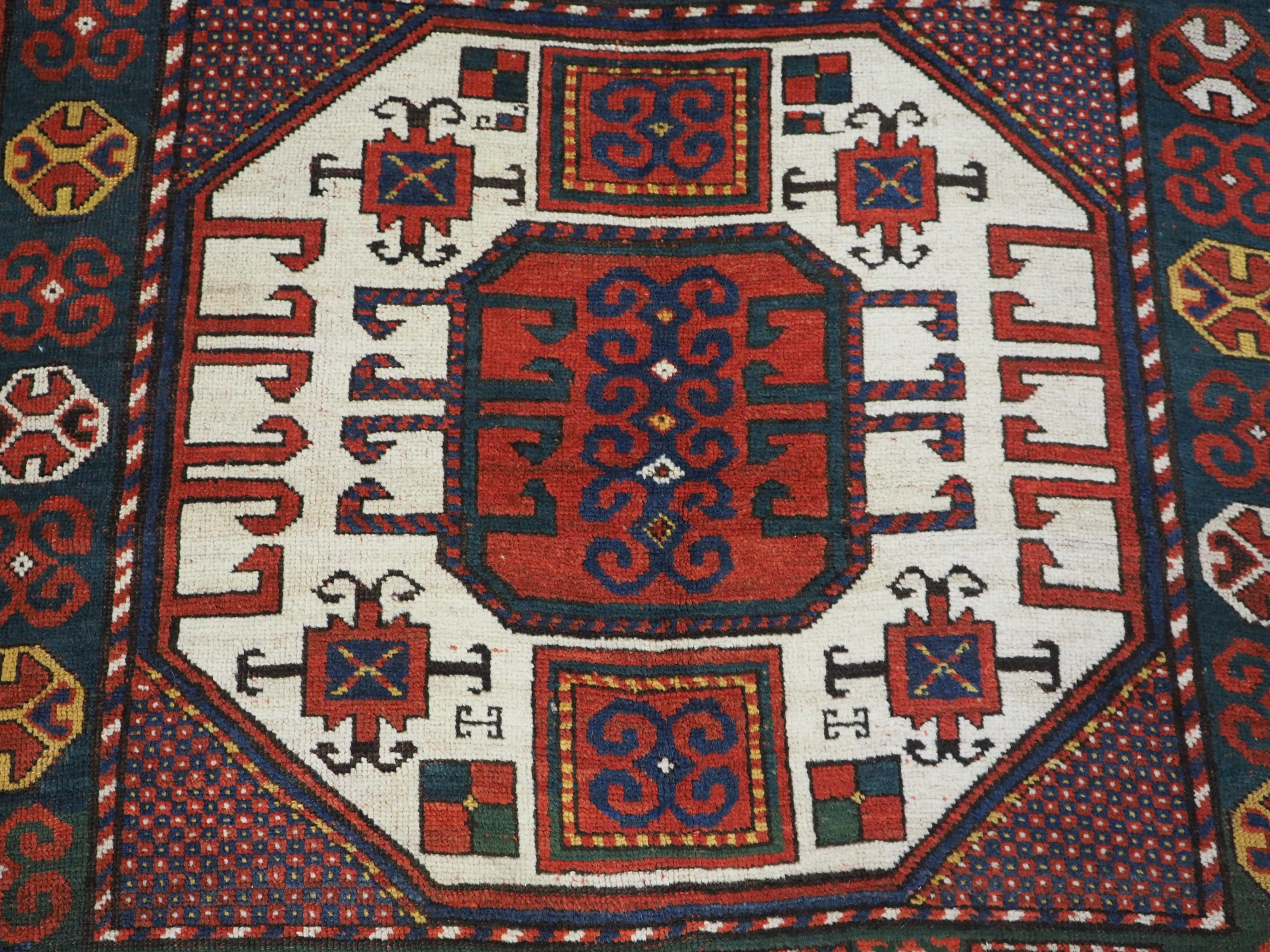 Antique Caucasian Karachov Kazak Rug 6