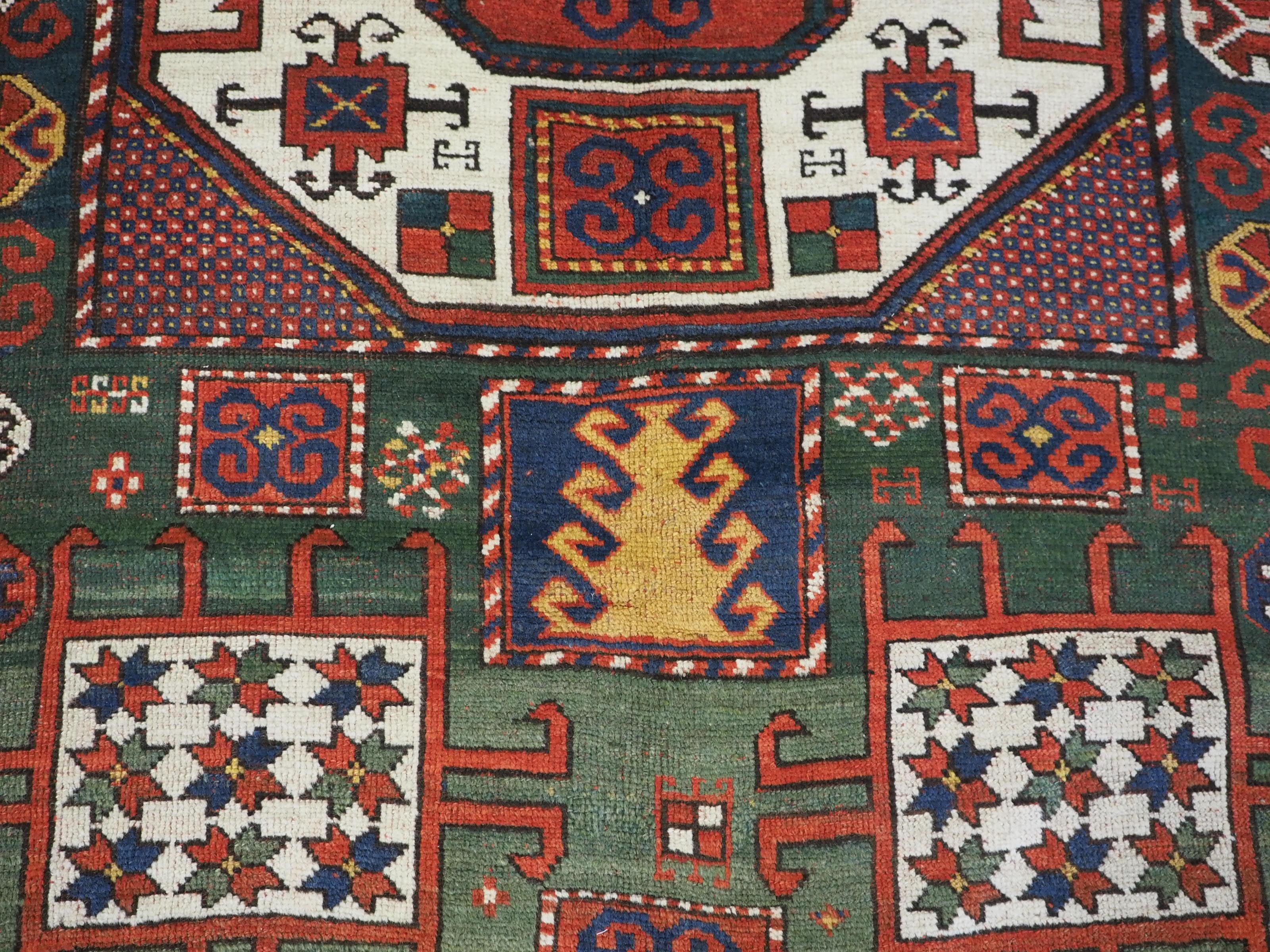 Antique Caucasian Karachov Kazak Rug 7