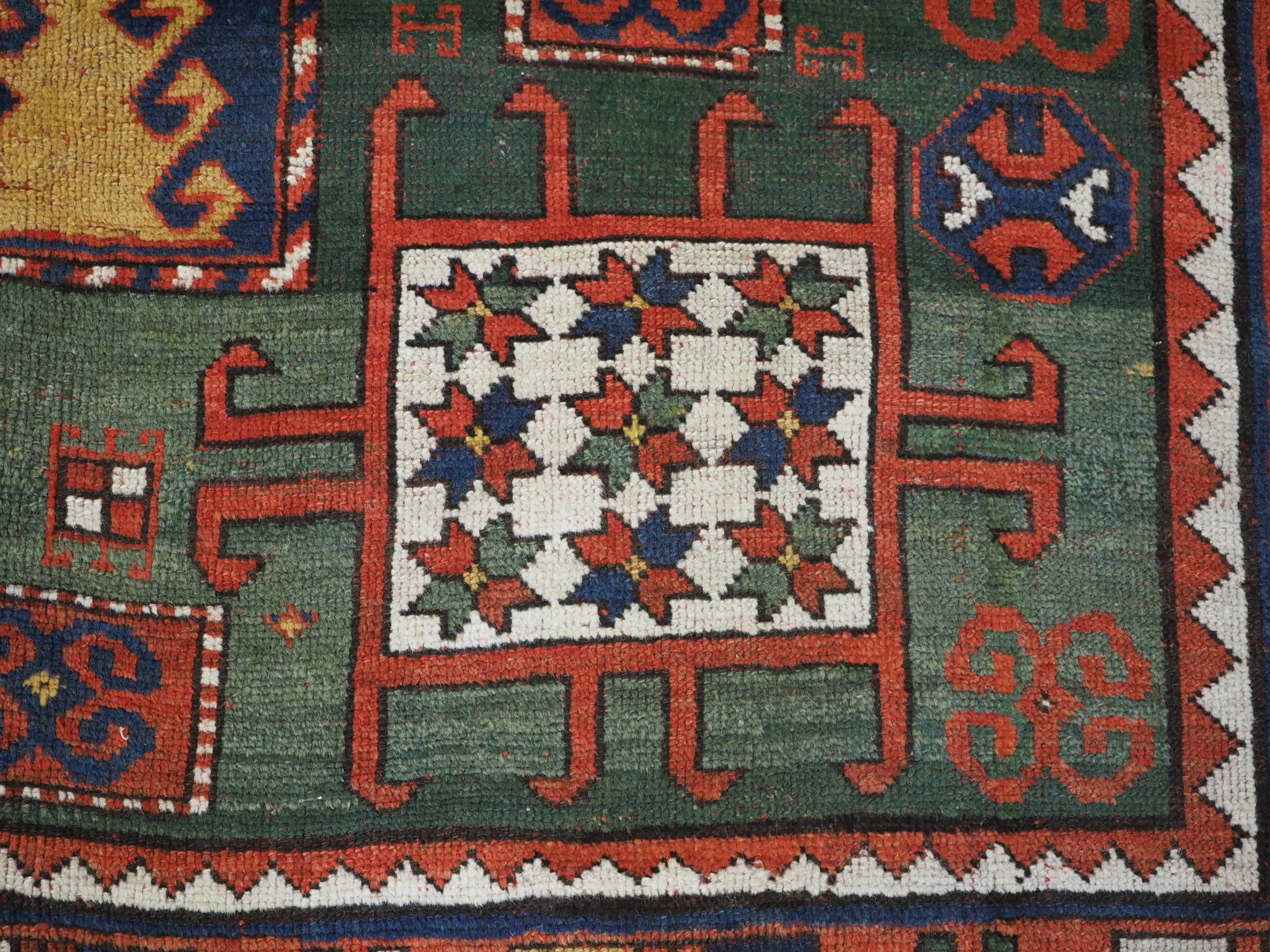 Antique Caucasian Karachov Kazak Rug 8