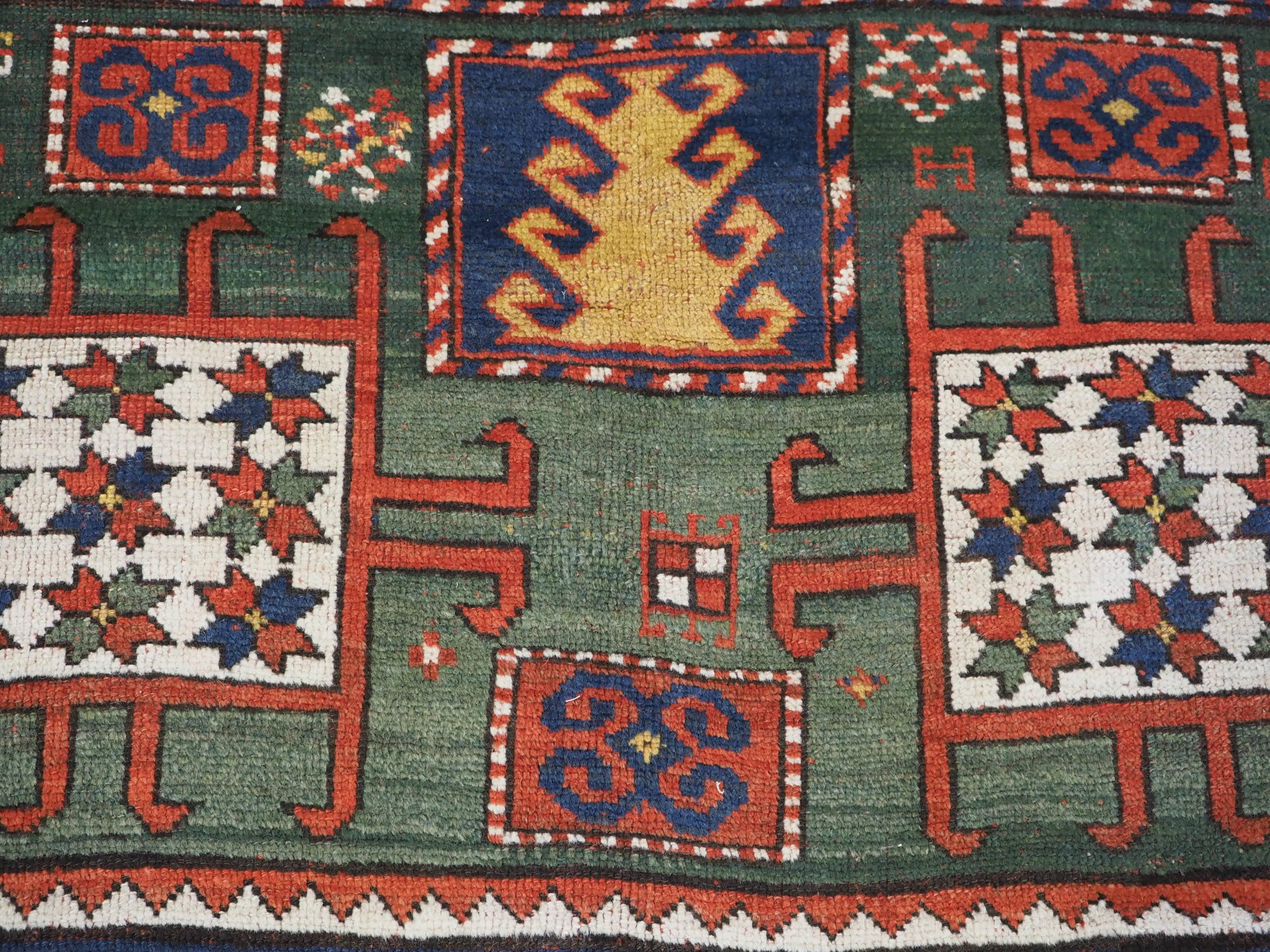 Antique Caucasian Karachov Kazak Rug 9