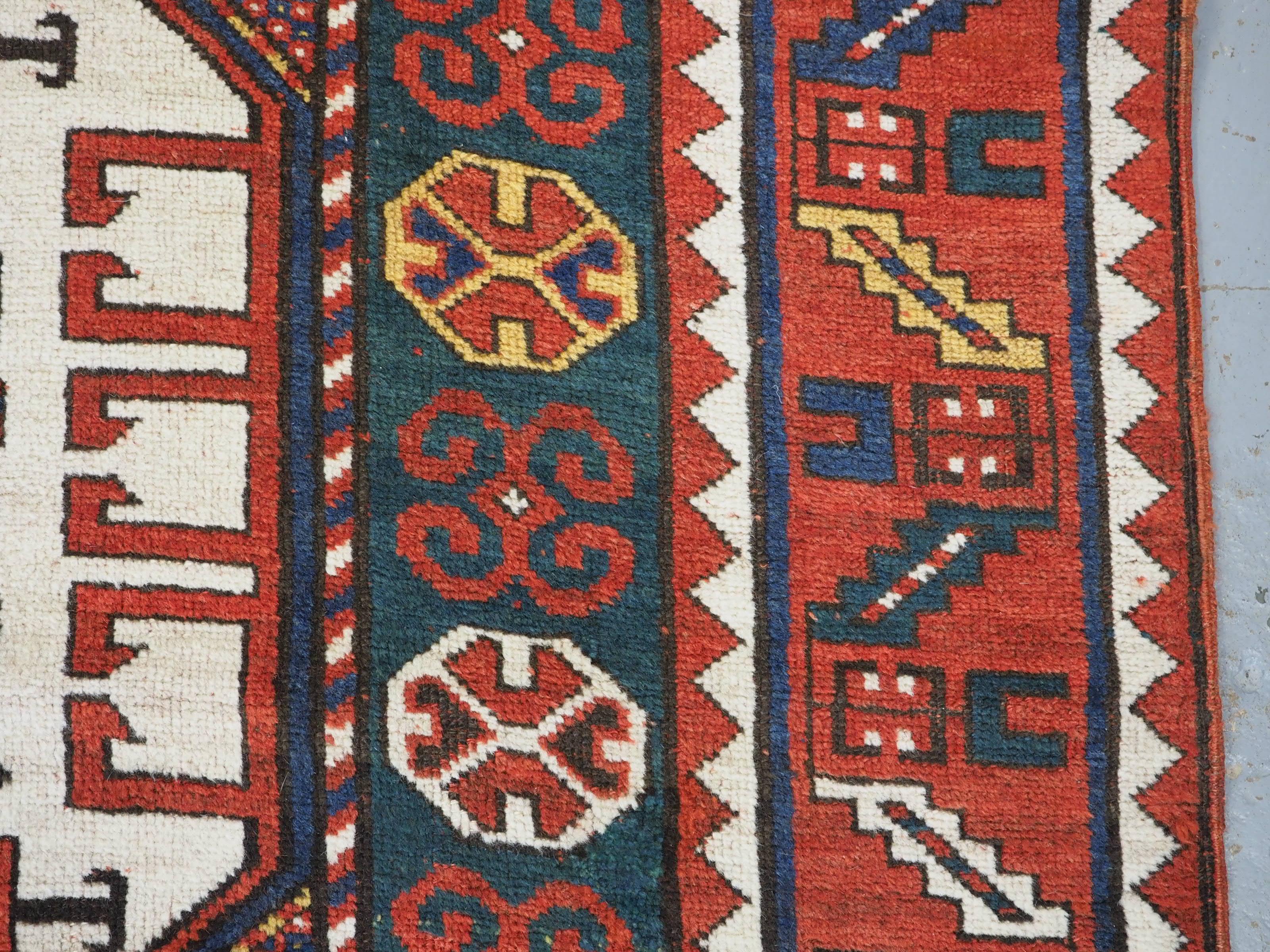 Antique Caucasian Karachov Kazak Rug 10