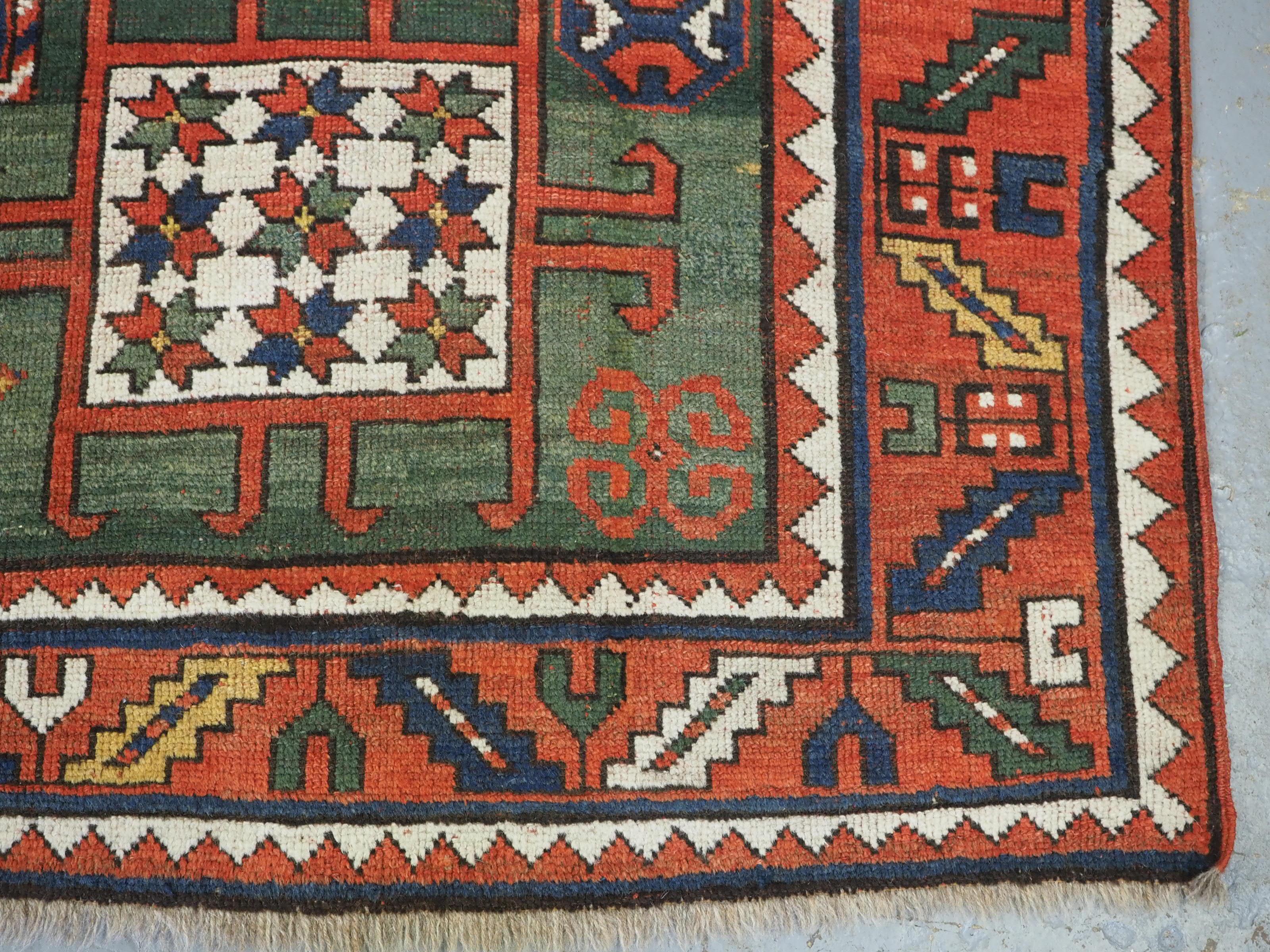 Antique Caucasian Karachov Kazak Rug 11