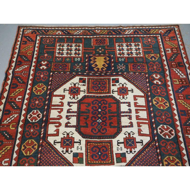 Antique Caucasian Karachov Kazak Rug In Excellent Condition In Moreton-In-Marsh, GB